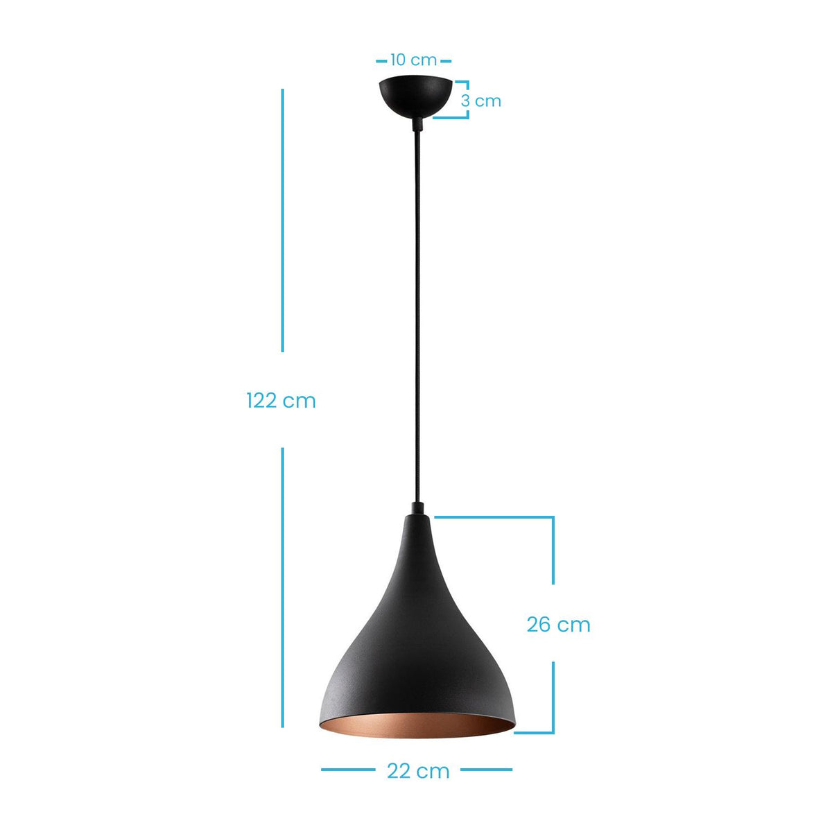 Berceste Pendellampe - Schwarz in Schwarz präsentiert im Onlineshop von KAQTU Design AG. Pendelleuchte ist von Opviq