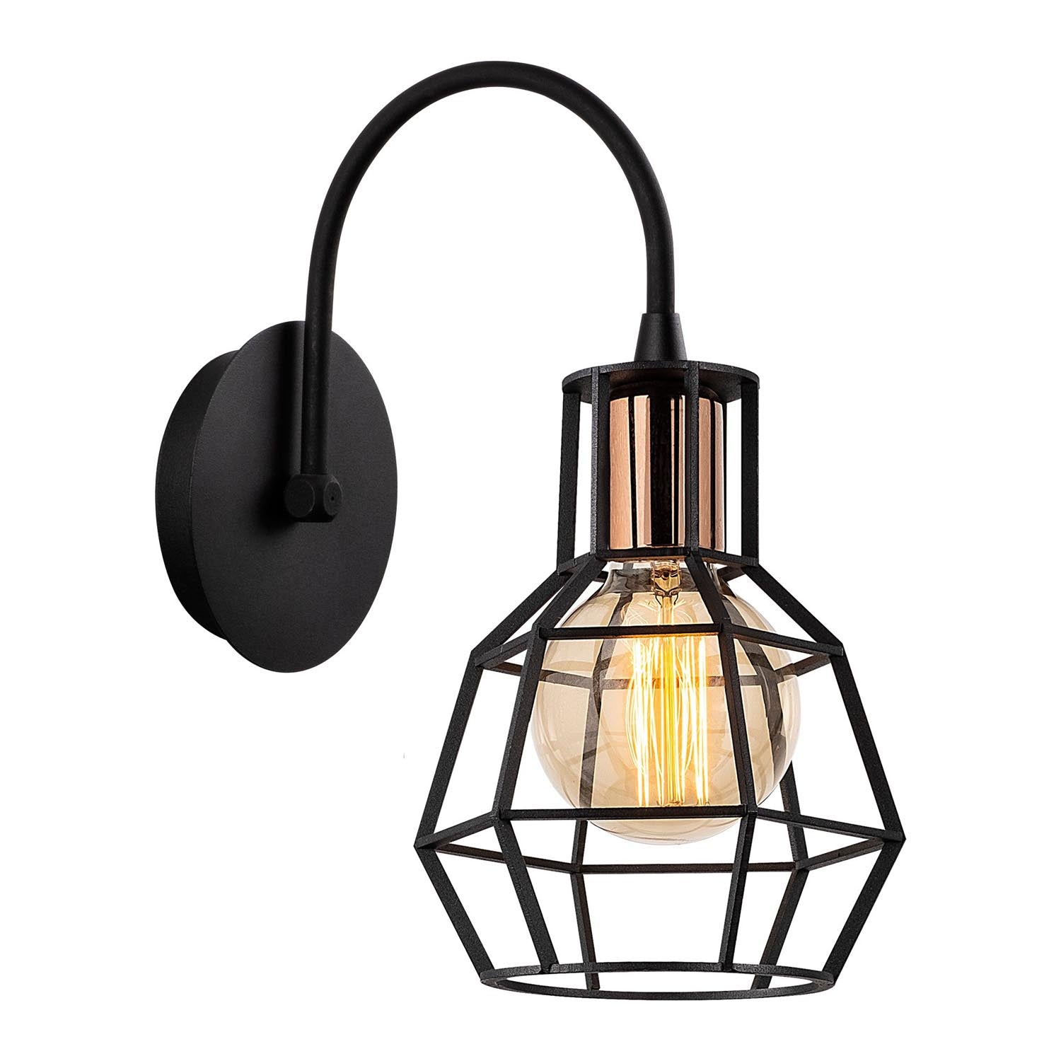 Kapadokya - N-1160 in Schwarz
 Bronze präsentiert im Onlineshop von KAQTU Design AG. Wandleuchte ist von Opviq