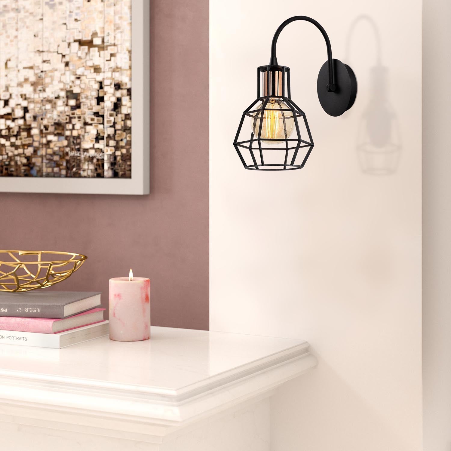 Kapadokya - N-1160 in Schwarz
 Bronze präsentiert im Onlineshop von KAQTU Design AG. Wandleuchte ist von Opviq