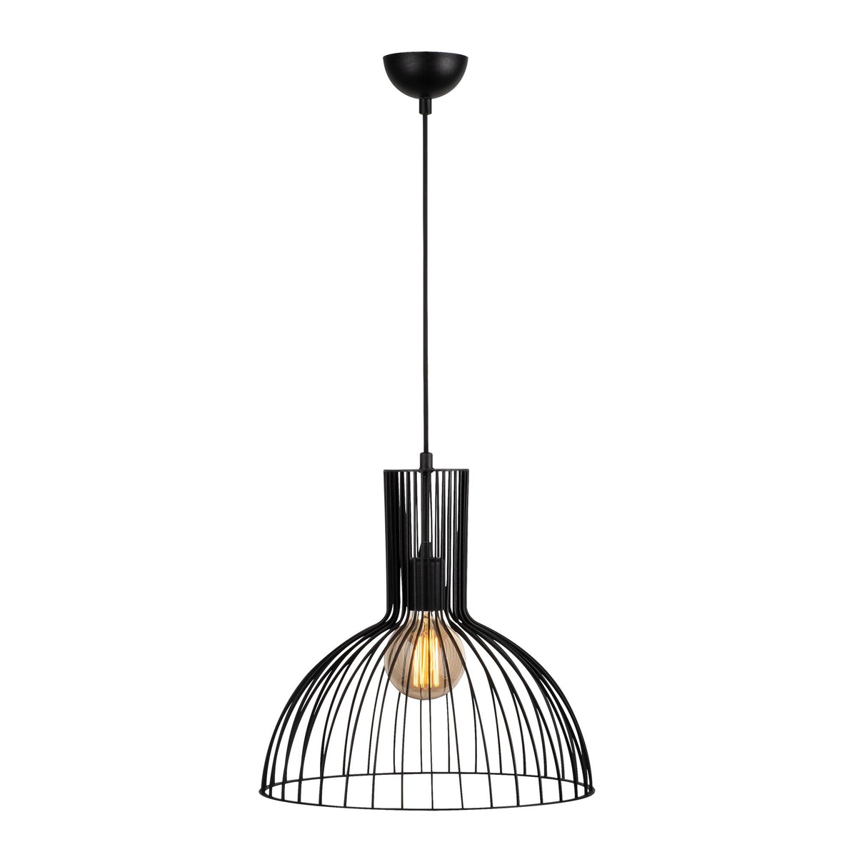 Fellini Pendellampe - Schwarz in Schwarz präsentiert im Onlineshop von KAQTU Design AG. Pendelleuchte ist von Opviq