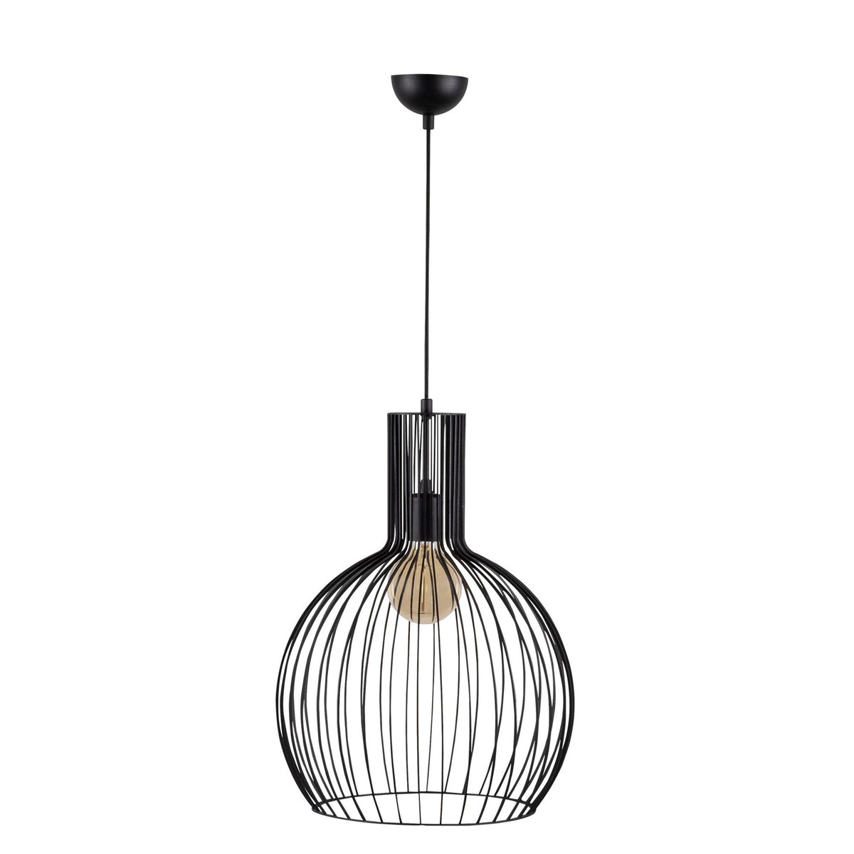 Fellini Pendellampe - Schwarz in Schwarz präsentiert im Onlineshop von KAQTU Design AG. Pendelleuchte ist von Opviq