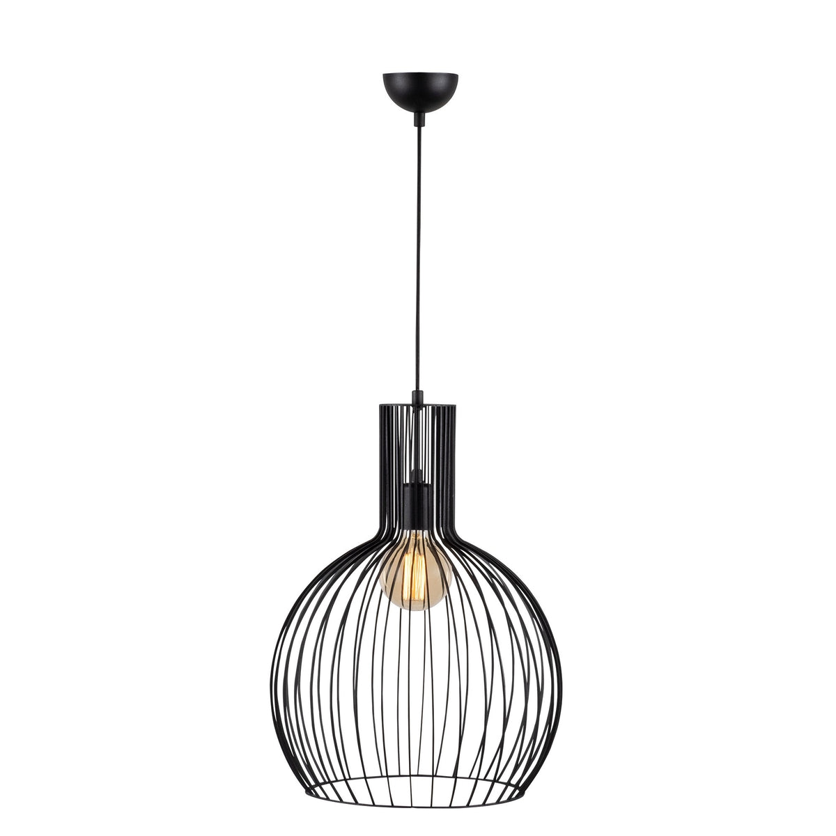 Fellini Pendellampe - Schwarz in Schwarz präsentiert im Onlineshop von KAQTU Design AG. Pendelleuchte ist von Opviq