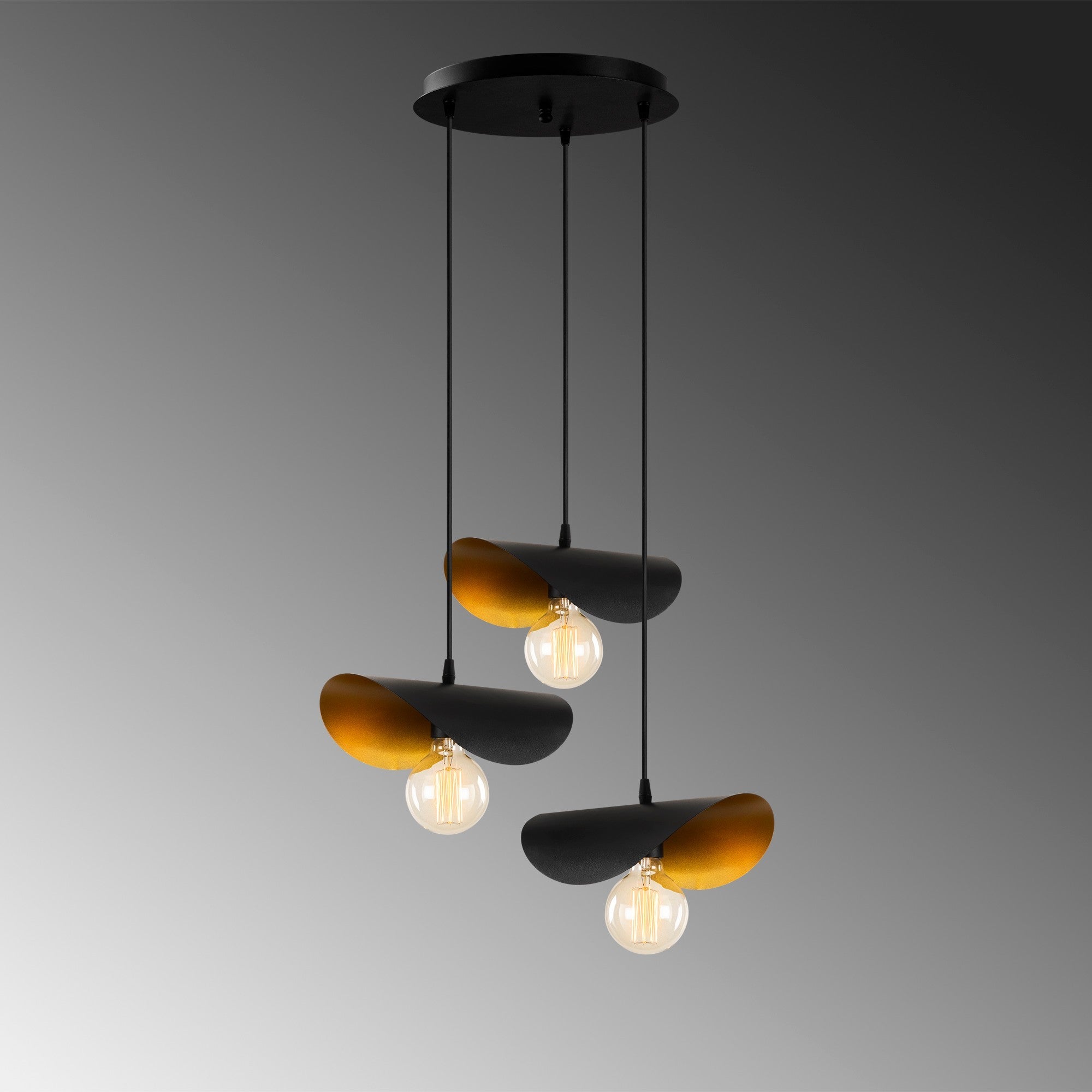 Sivani - MR - 966 in Schwarz Gold präsentiert im Onlineshop von KAQTU Design AG. Pendelleuchte ist von Opviq