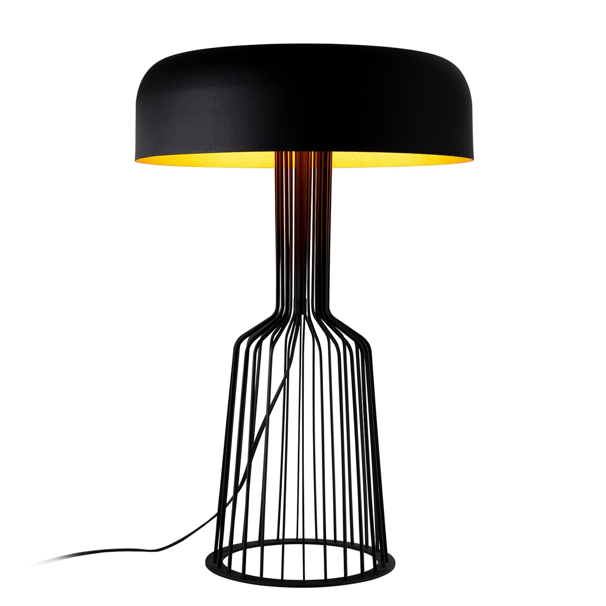 Fellini - MR-123 in Schwarz Gold präsentiert im Onlineshop von KAQTU Design AG. Tischleuchte ist von Opviq