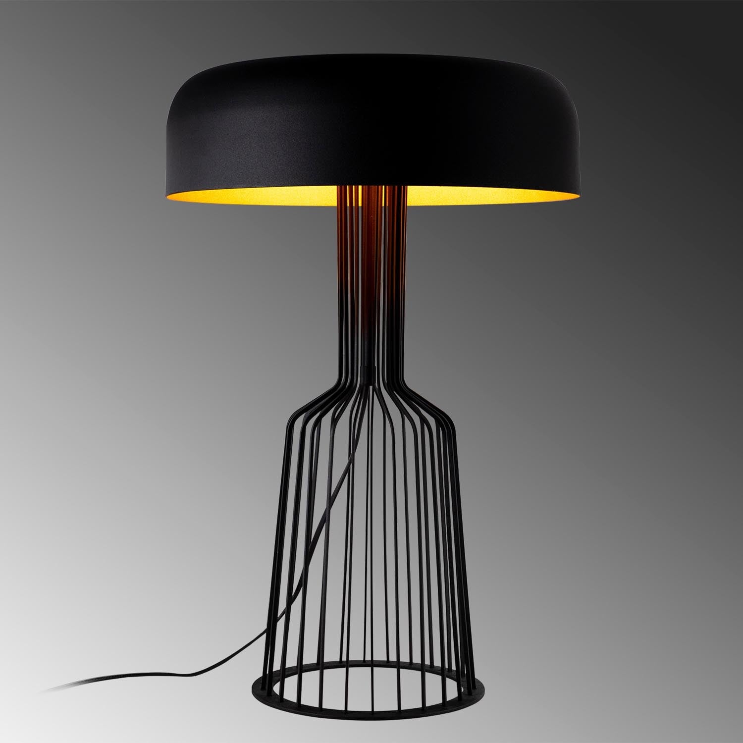 Fellini - MR-123 in Schwarz Gold präsentiert im Onlineshop von KAQTU Design AG. Tischleuchte ist von Opviq