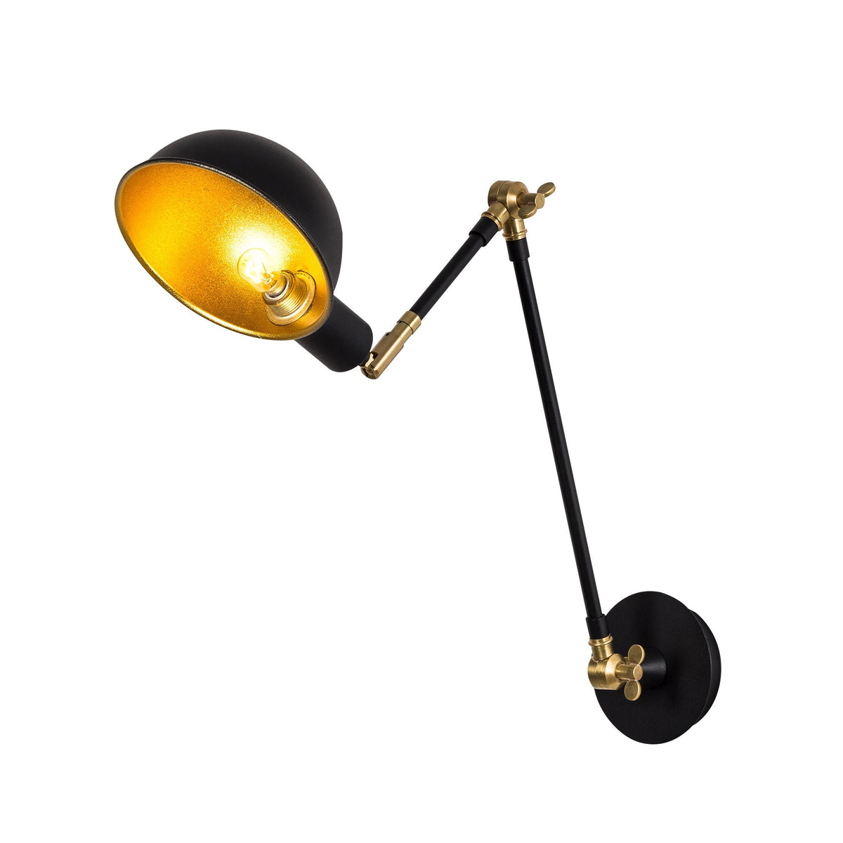 Sivani Wandleuchte - Schwarz Gold in Schwarz Gold präsentiert im Onlineshop von KAQTU Design AG. Wandleuchte ist von Opviq