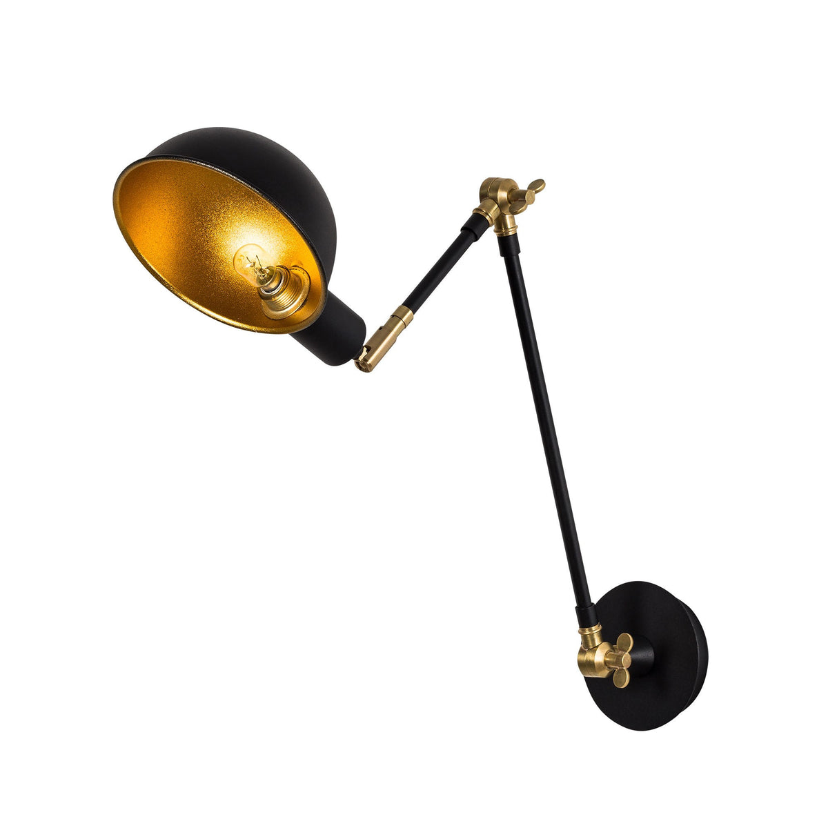 Sivani Wandleuchte - Schwarz Gold in Schwarz Gold präsentiert im Onlineshop von KAQTU Design AG. Wandleuchte ist von Opviq