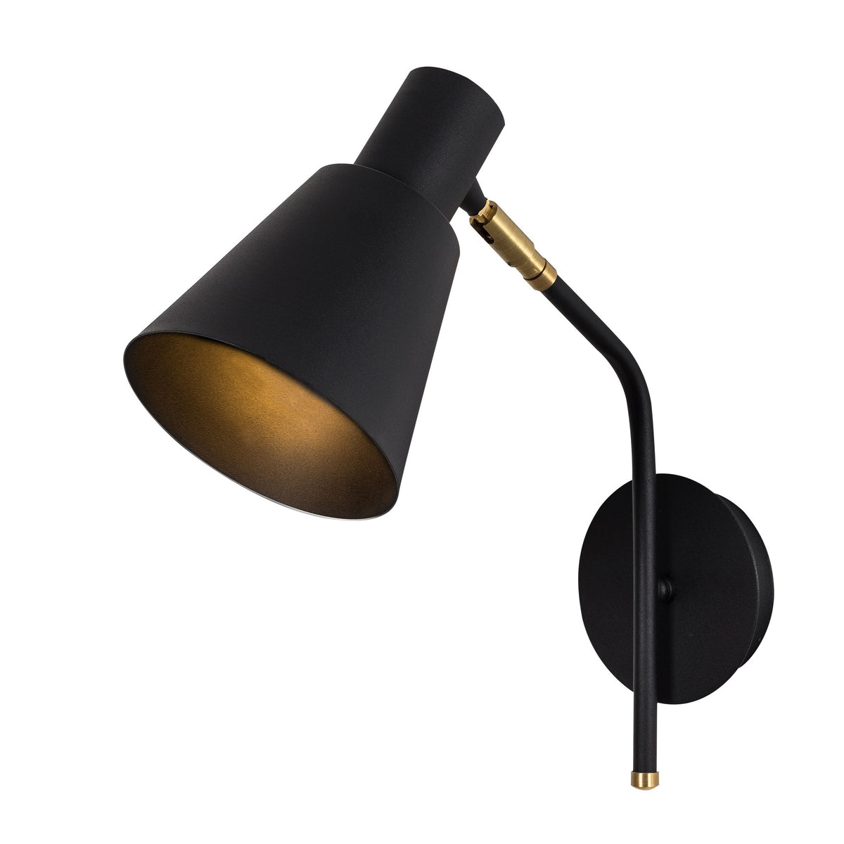 Sivani Wandleuchte - Schwarz Gold in Schwarz Gold präsentiert im Onlineshop von KAQTU Design AG. Wandleuchte ist von Opviq