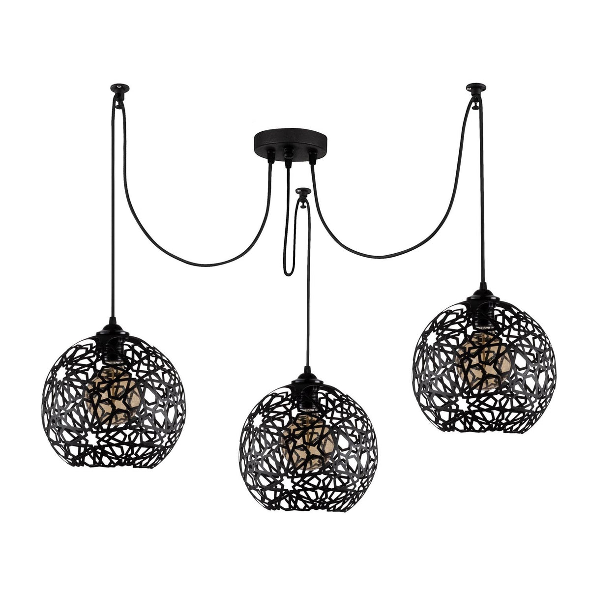Fellini Pendellampe - Schwarz in Schwarz präsentiert im Onlineshop von KAQTU Design AG. Pendelleuchte ist von Opviq