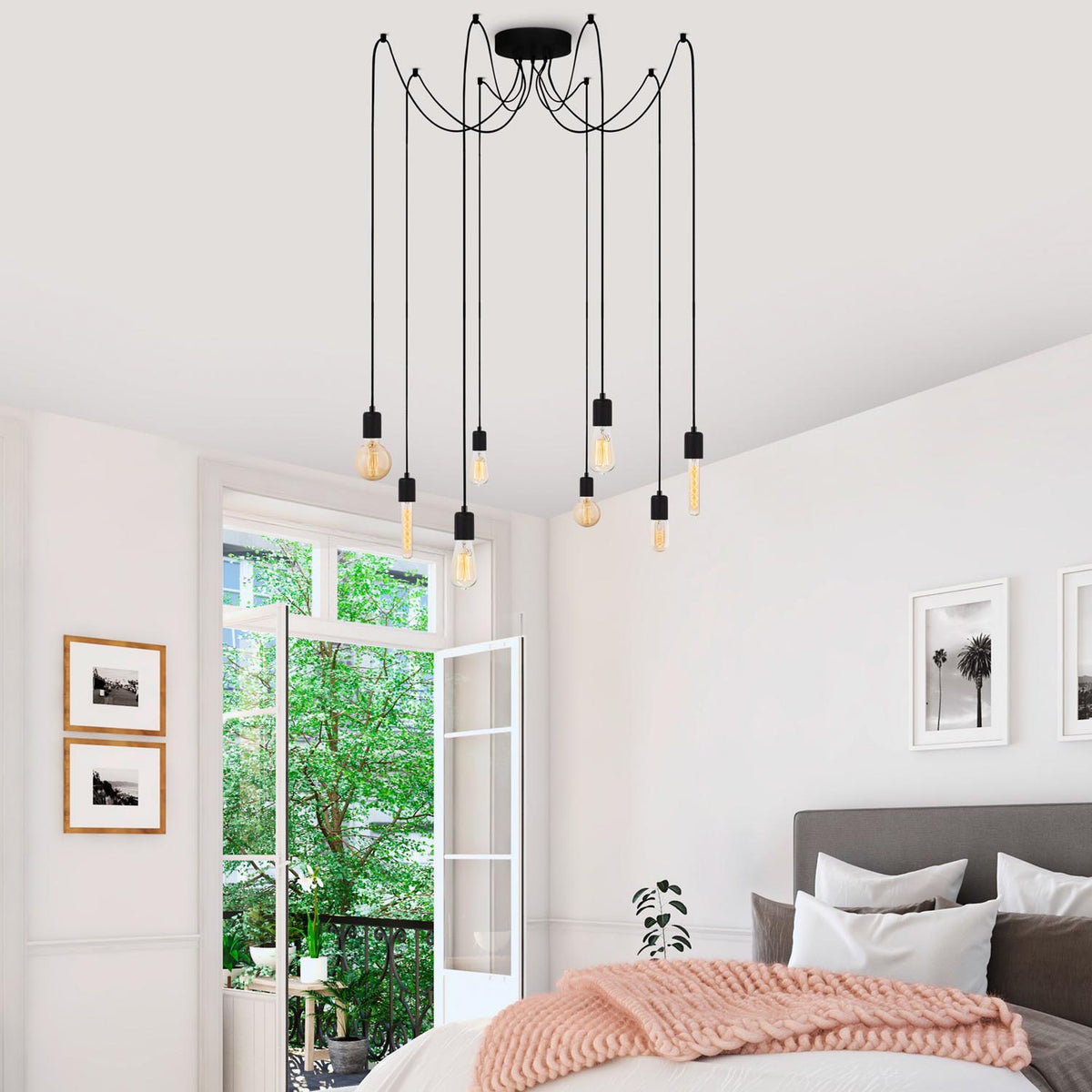 Kabluni Pendellampe - Schwarz in Schwarz präsentiert im Onlineshop von KAQTU Design AG. Pendelleuchte ist von Opviq