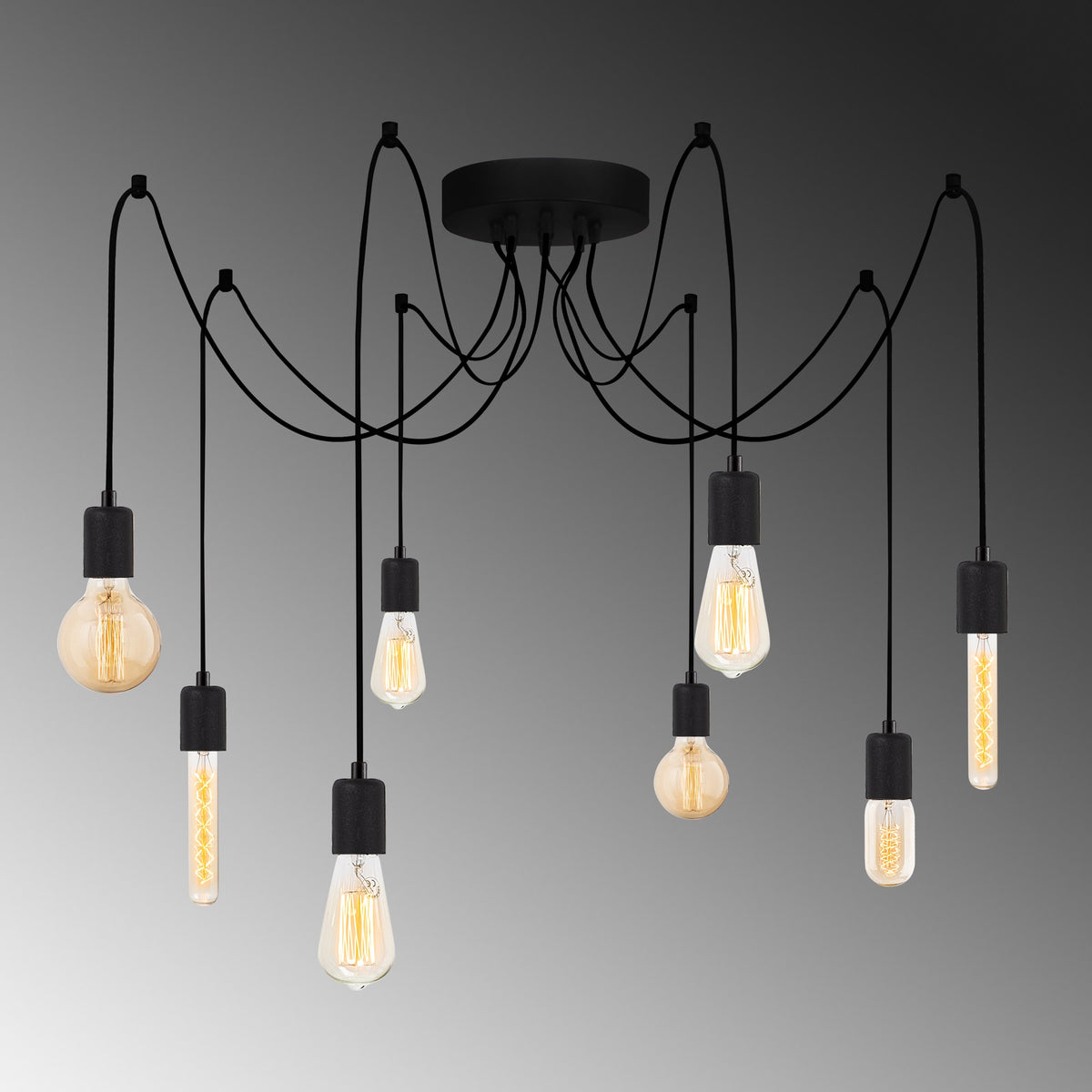 Kabluni Pendellampe - Schwarz in Schwarz präsentiert im Onlineshop von KAQTU Design AG. Pendelleuchte ist von Opviq