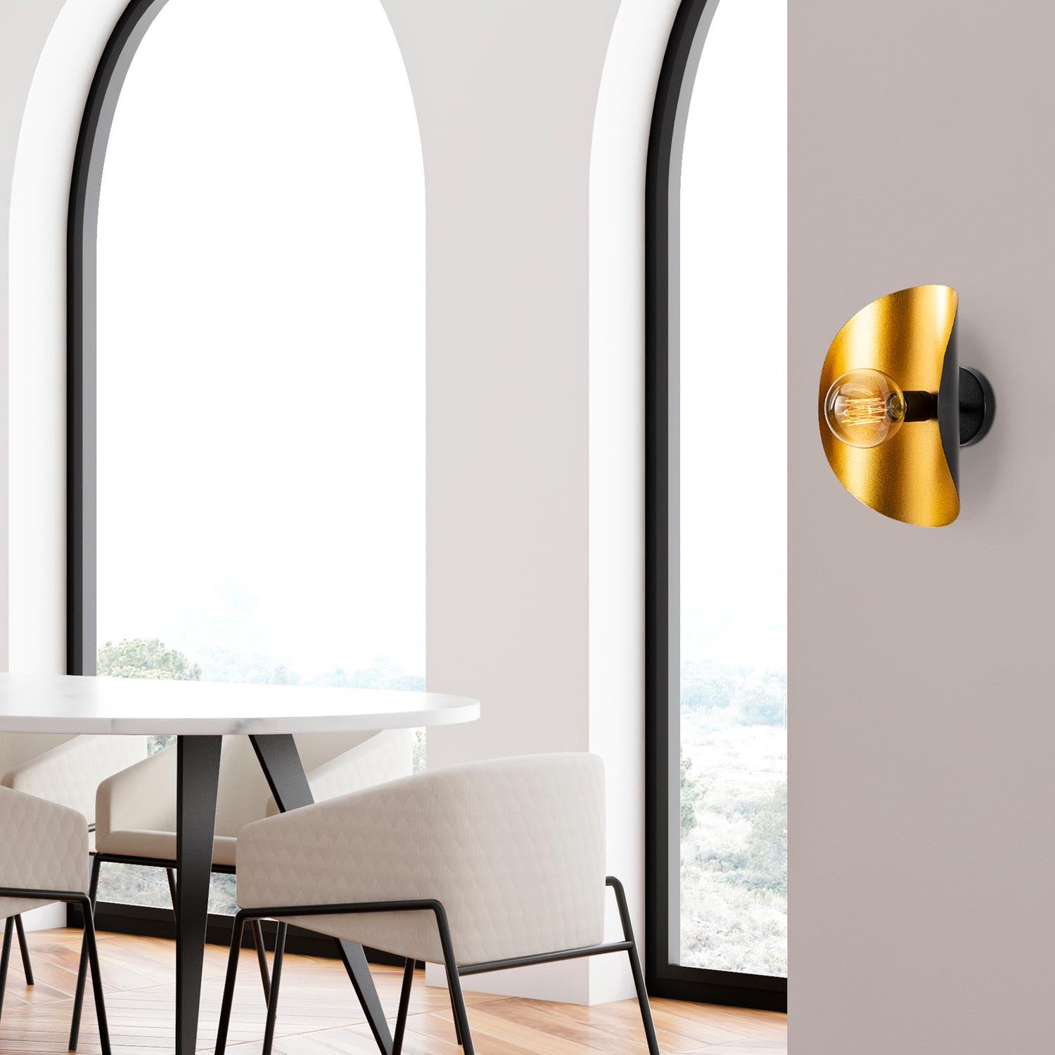 Sivani - MR - 839 in Schwarz Gold präsentiert im Onlineshop von KAQTU Design AG. Wandleuchte ist von Opviq