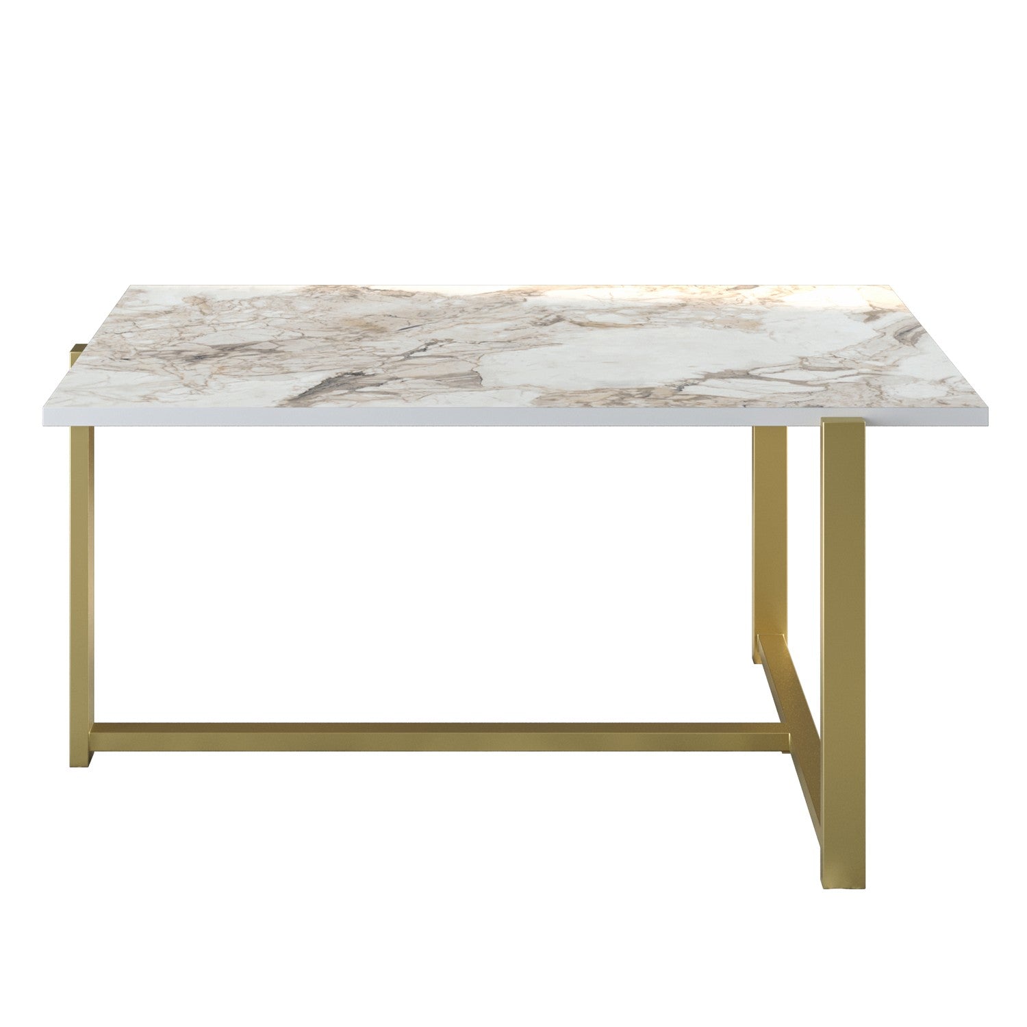 Merideths - Gold in Gold
 Weiss präsentiert im Onlineshop von KAQTU Design AG. Beistelltisch ist von Hanah Home
