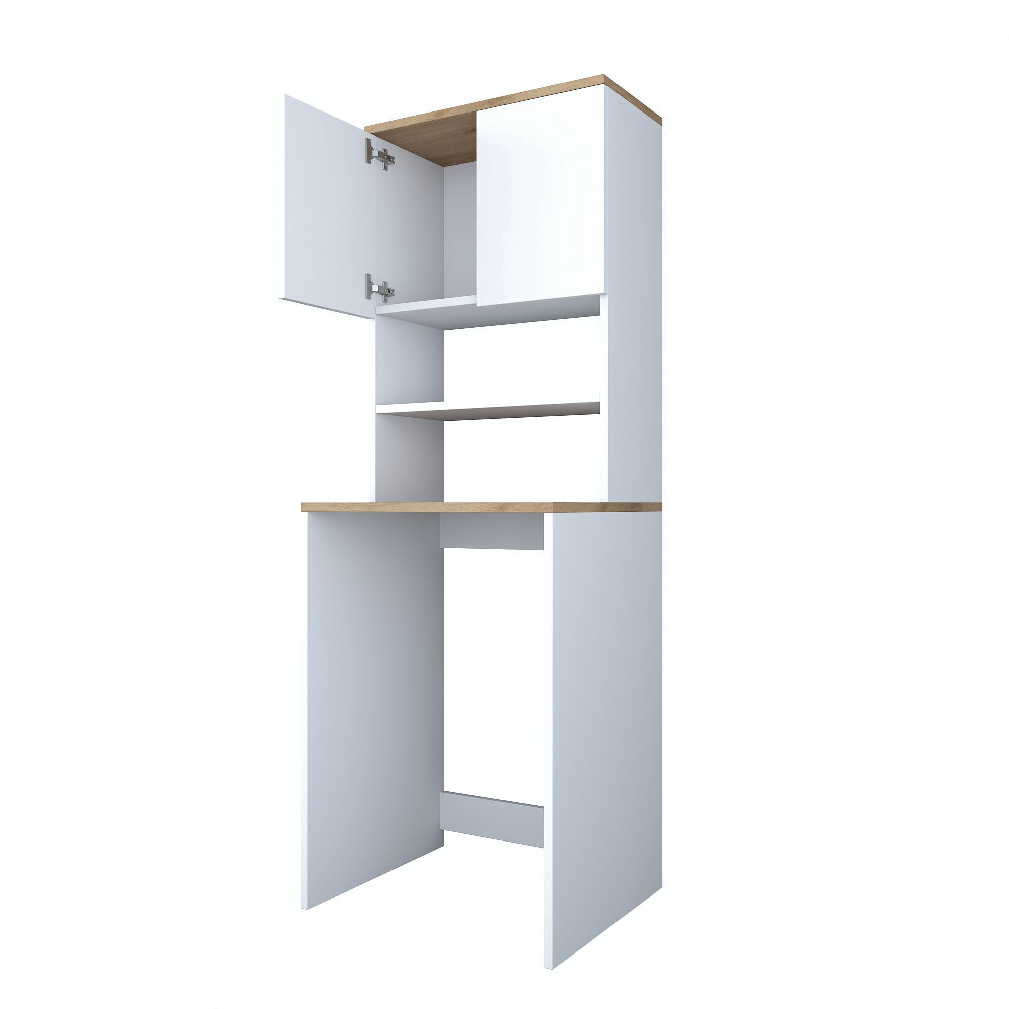 KD101 - 1950 - Walnut in Weisser Walnuss präsentiert im Onlineshop von KAQTU Design AG. Standregal ist von Hanah Home