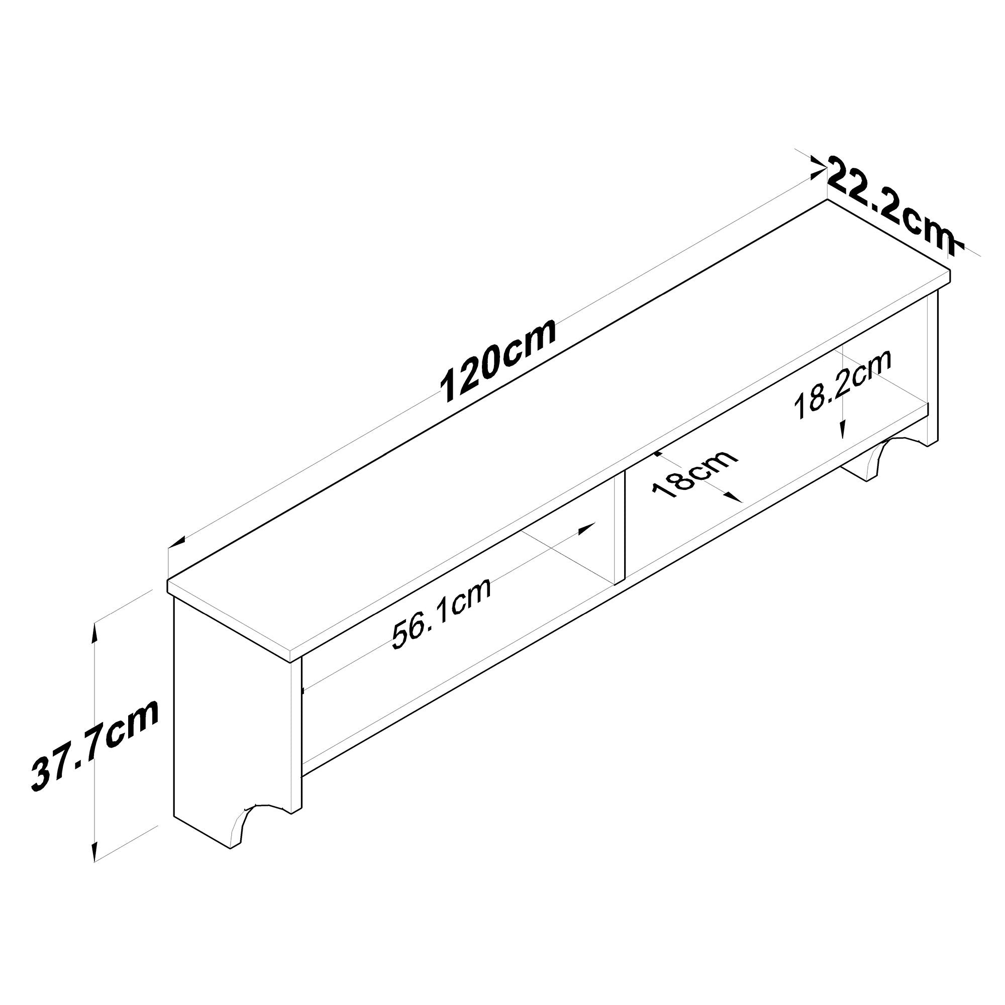 P2 - 2460 in Weisser Walnuss präsentiert im Onlineshop von KAQTU Design AG. Garderobe ist von Hanah Home