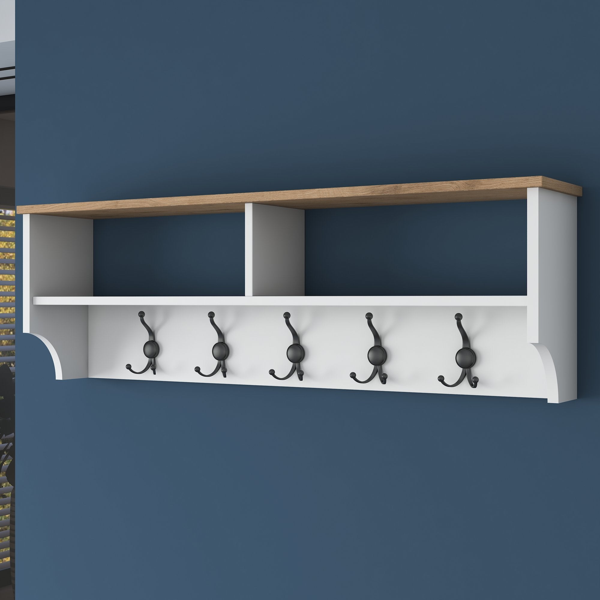 P2 - 2460 in Weisser Walnuss präsentiert im Onlineshop von KAQTU Design AG. Garderobe ist von Hanah Home