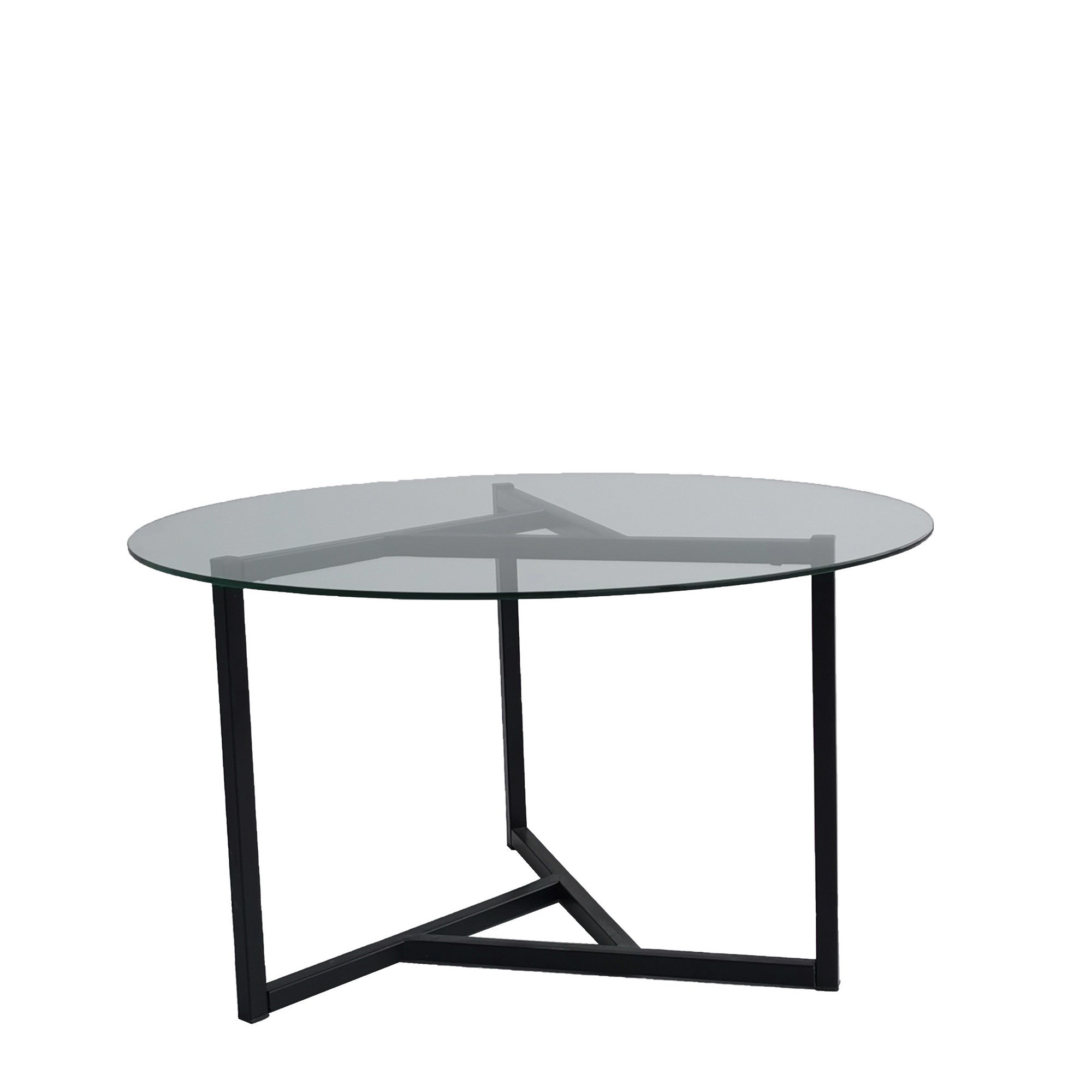 Trio sehpa / şeffaf temperli cam S402 in Transparent Schwarz präsentiert im Onlineshop von KAQTU Design AG. Beistelltisch ist von Hanah Home