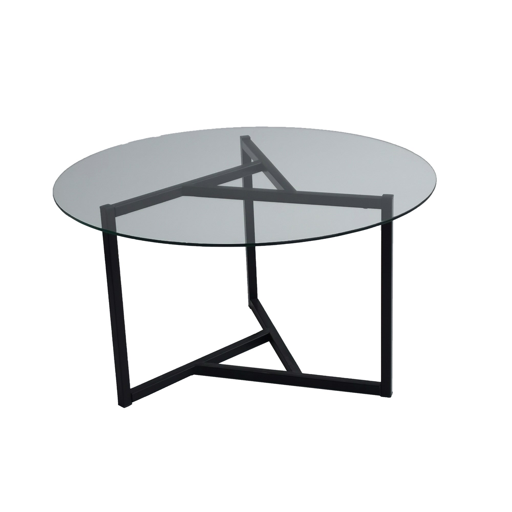 Trio sehpa / şeffaf temperli cam S402 in Transparent Schwarz präsentiert im Onlineshop von KAQTU Design AG. Beistelltisch ist von Hanah Home