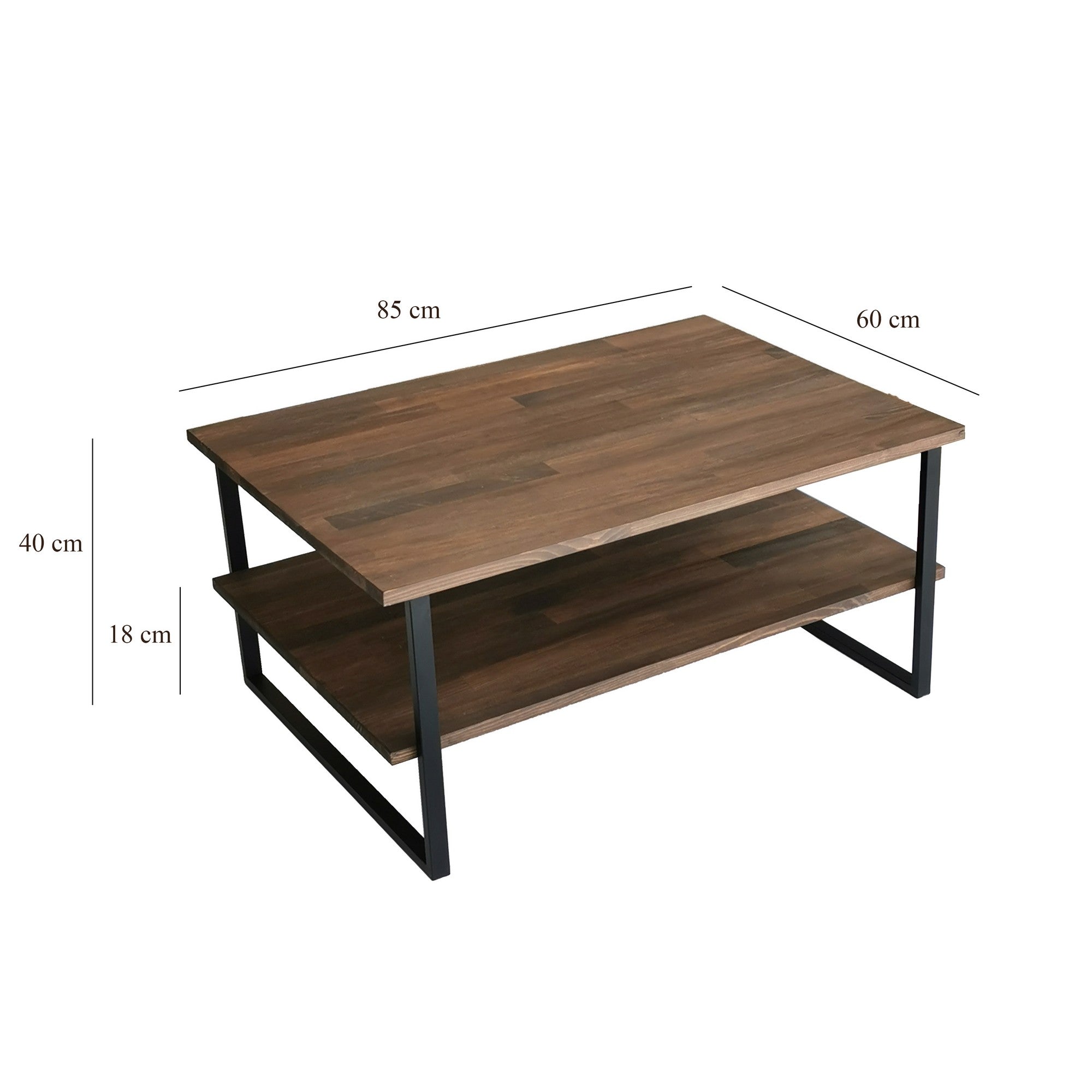 Neta - Walnut in Walnuss präsentiert im Onlineshop von KAQTU Design AG. Beistelltisch ist von Hanah Home