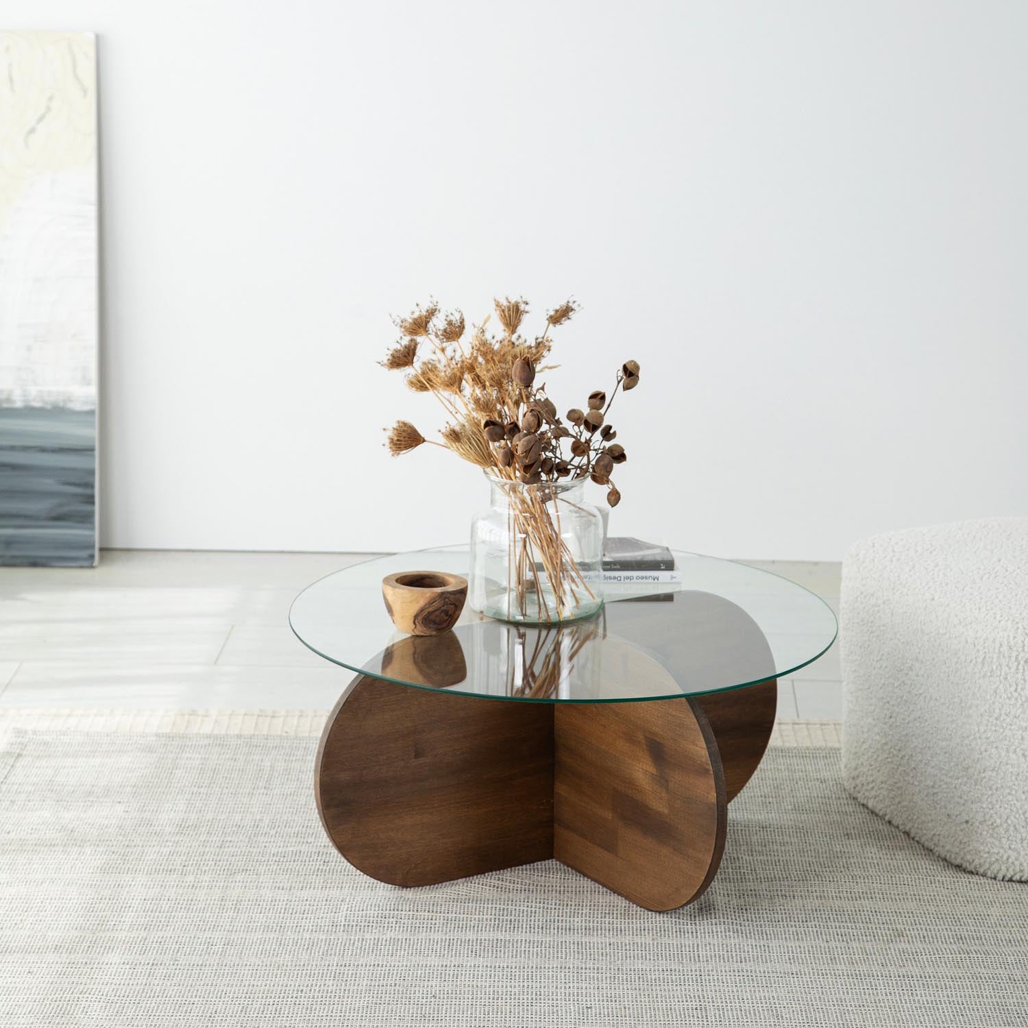Bubble Wood - Walnut in Walnuss präsentiert im Onlineshop von KAQTU Design AG. Beistelltisch ist von Hanah Home