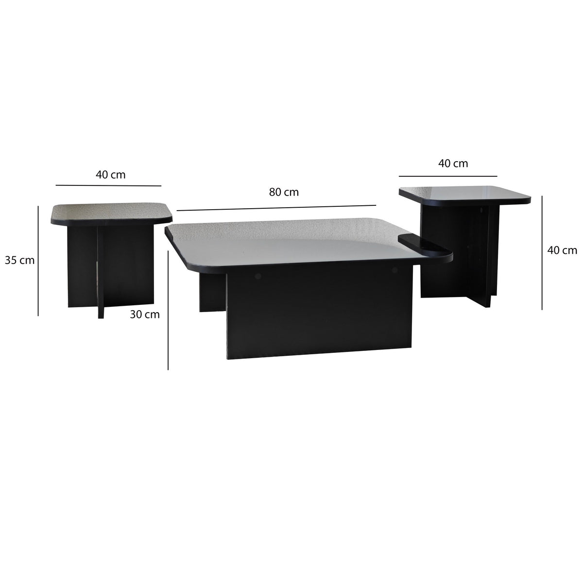 Jazz Sofatisch - Schwarz
 Rauch in Schwarz / Rauch präsentiert im Onlineshop von KAQTU Design AG. Couchtisch ist von Hanah Home