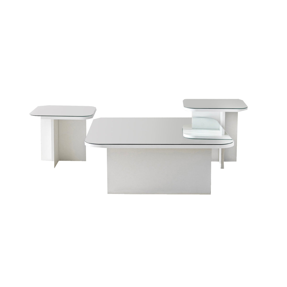 Jazz Sofatisch - Weiss in Weiss präsentiert im Onlineshop von KAQTU Design AG. Couchtisch ist von Hanah Home
