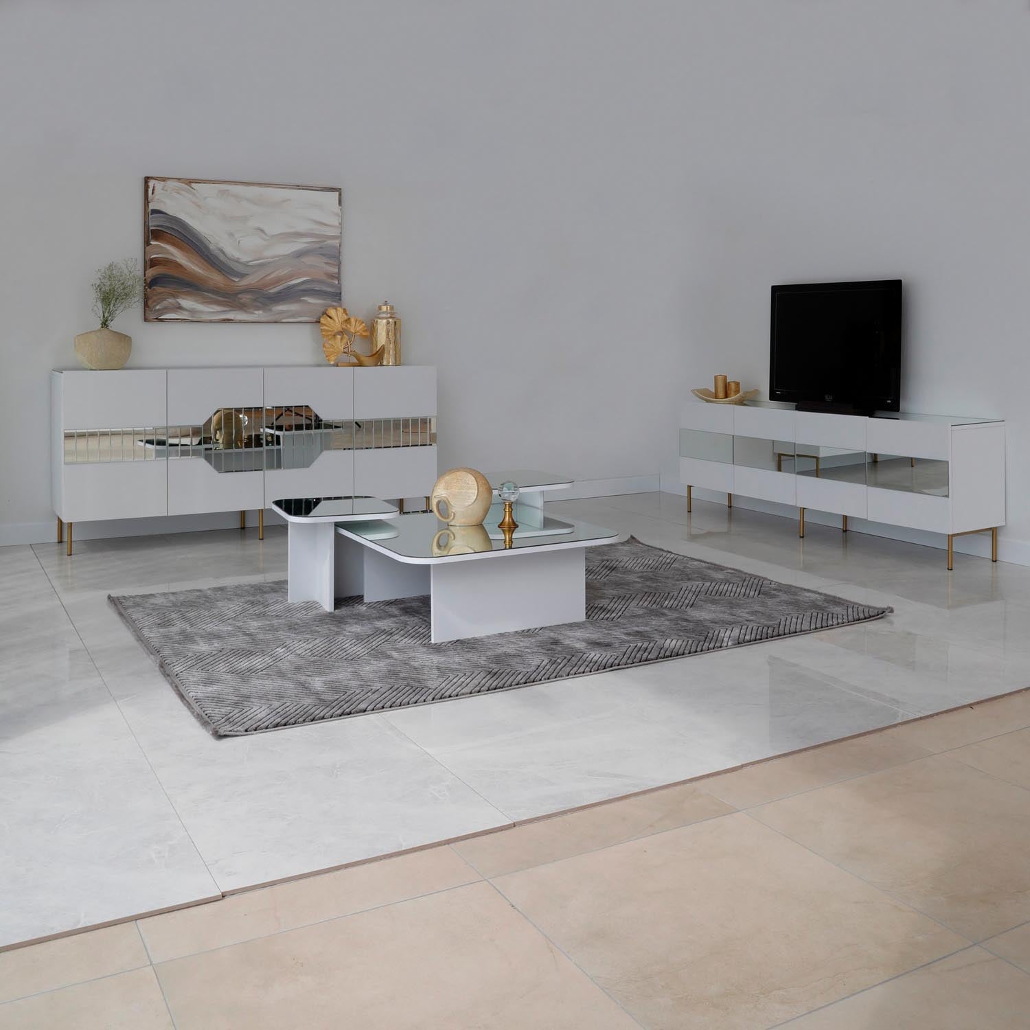 Jazz - White in Weiss präsentiert im Onlineshop von KAQTU Design AG. Beistelltisch ist von Hanah Home
