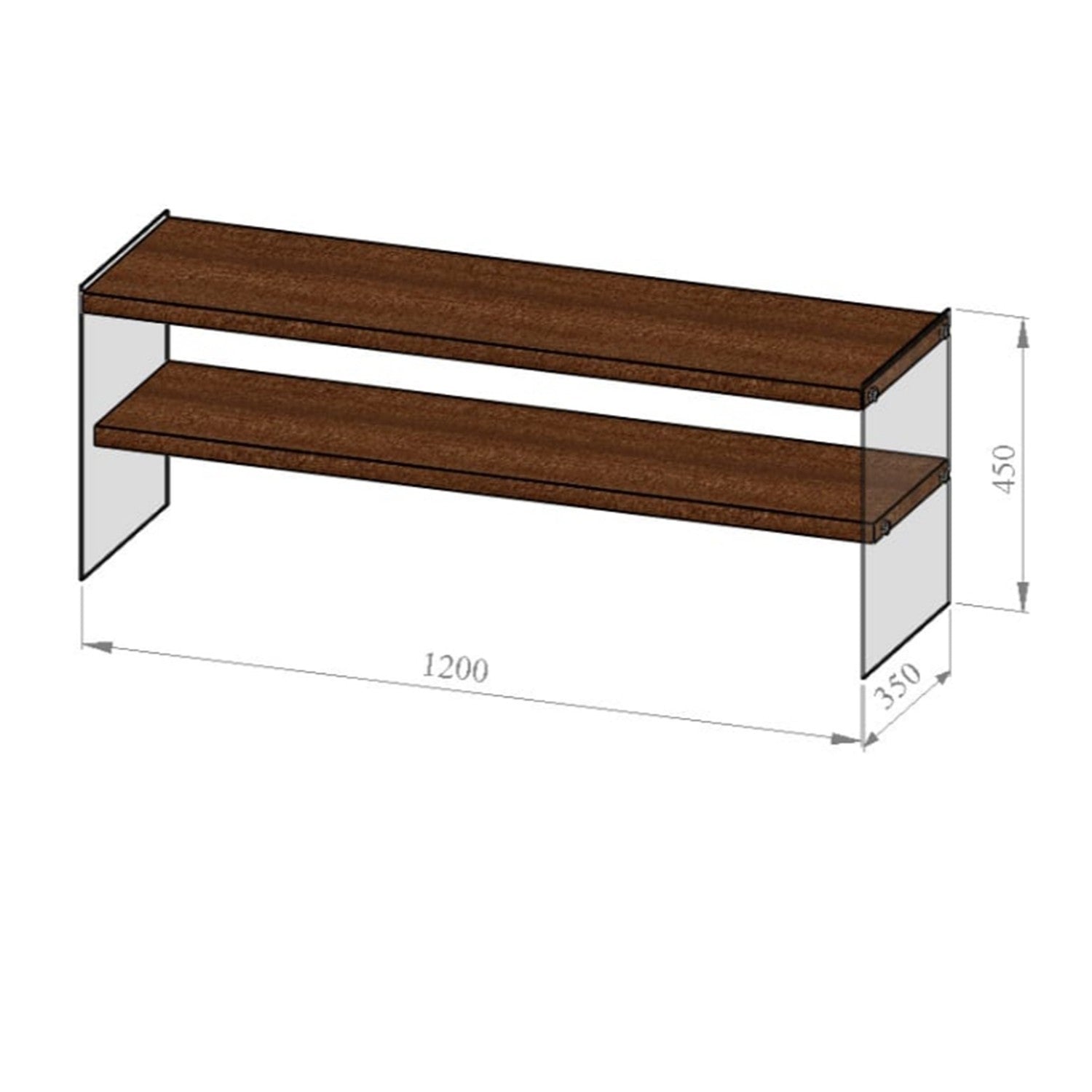 TV103 in Walnuss präsentiert im Onlineshop von KAQTU Design AG. Sideboard ist von Hanah Home