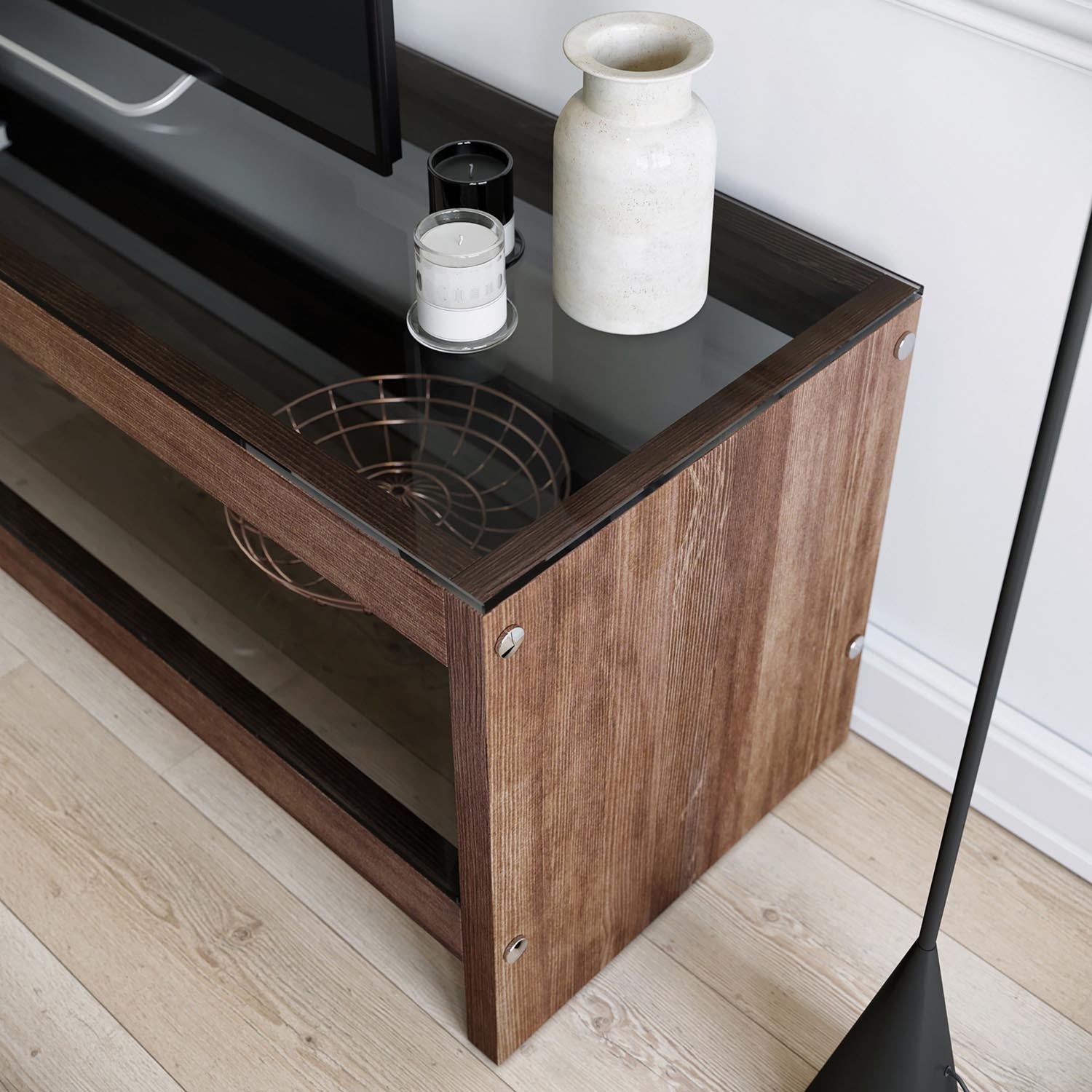 TV301 in Walnuss präsentiert im Onlineshop von KAQTU Design AG. Sideboard ist von Hanah Home