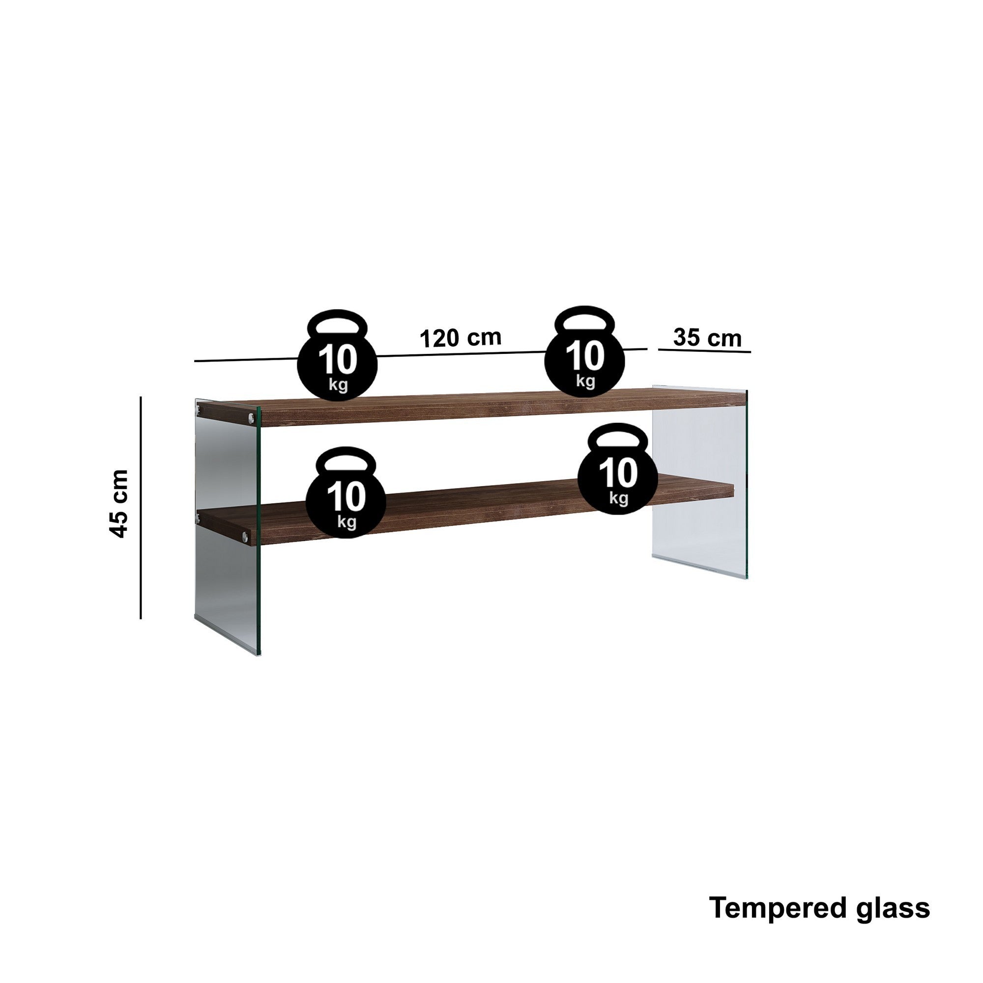 TV1003 in Walnuss präsentiert im Onlineshop von KAQTU Design AG. Sideboard ist von Hanah Home