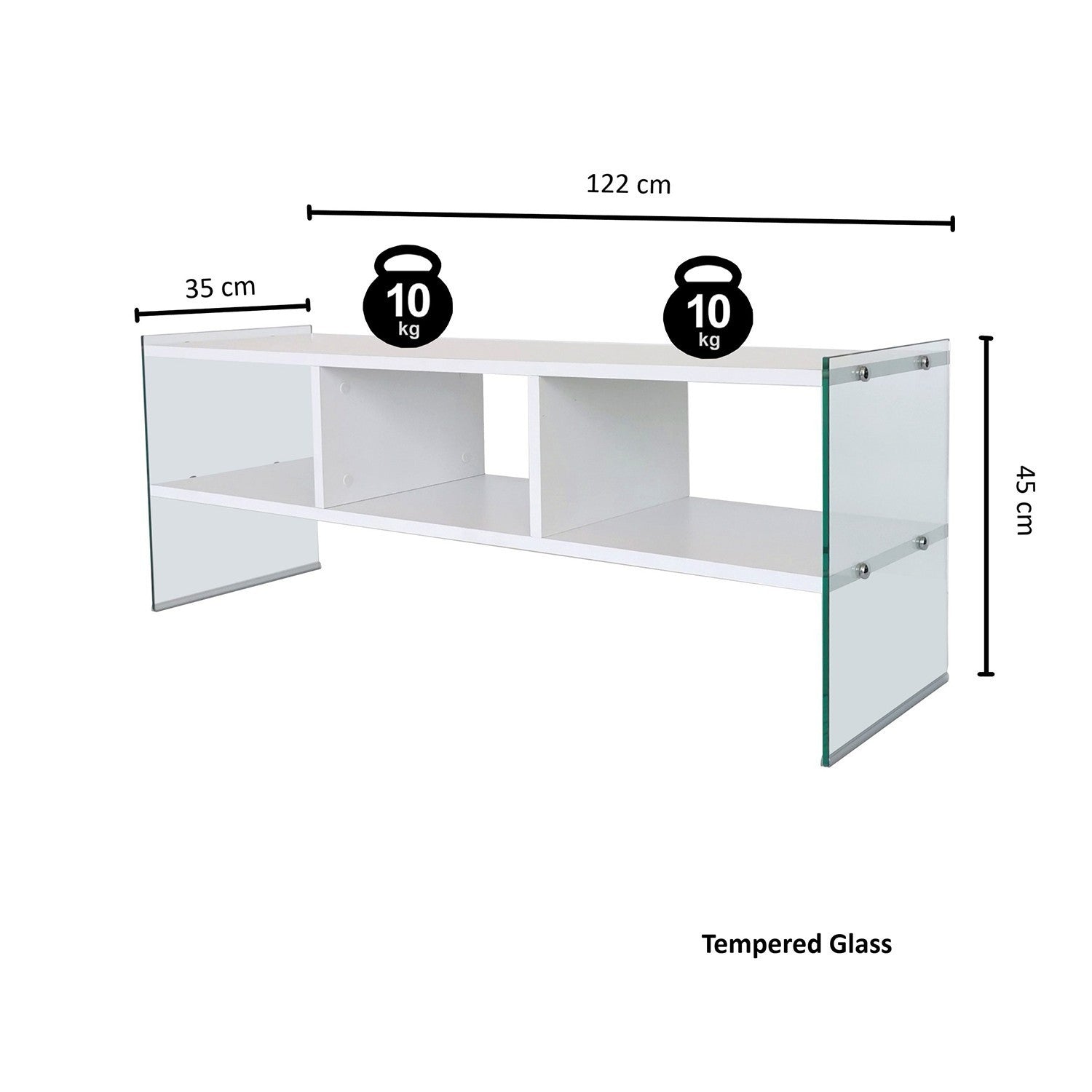 TV400 in Weiss präsentiert im Onlineshop von KAQTU Design AG. Sideboard ist von Hanah Home