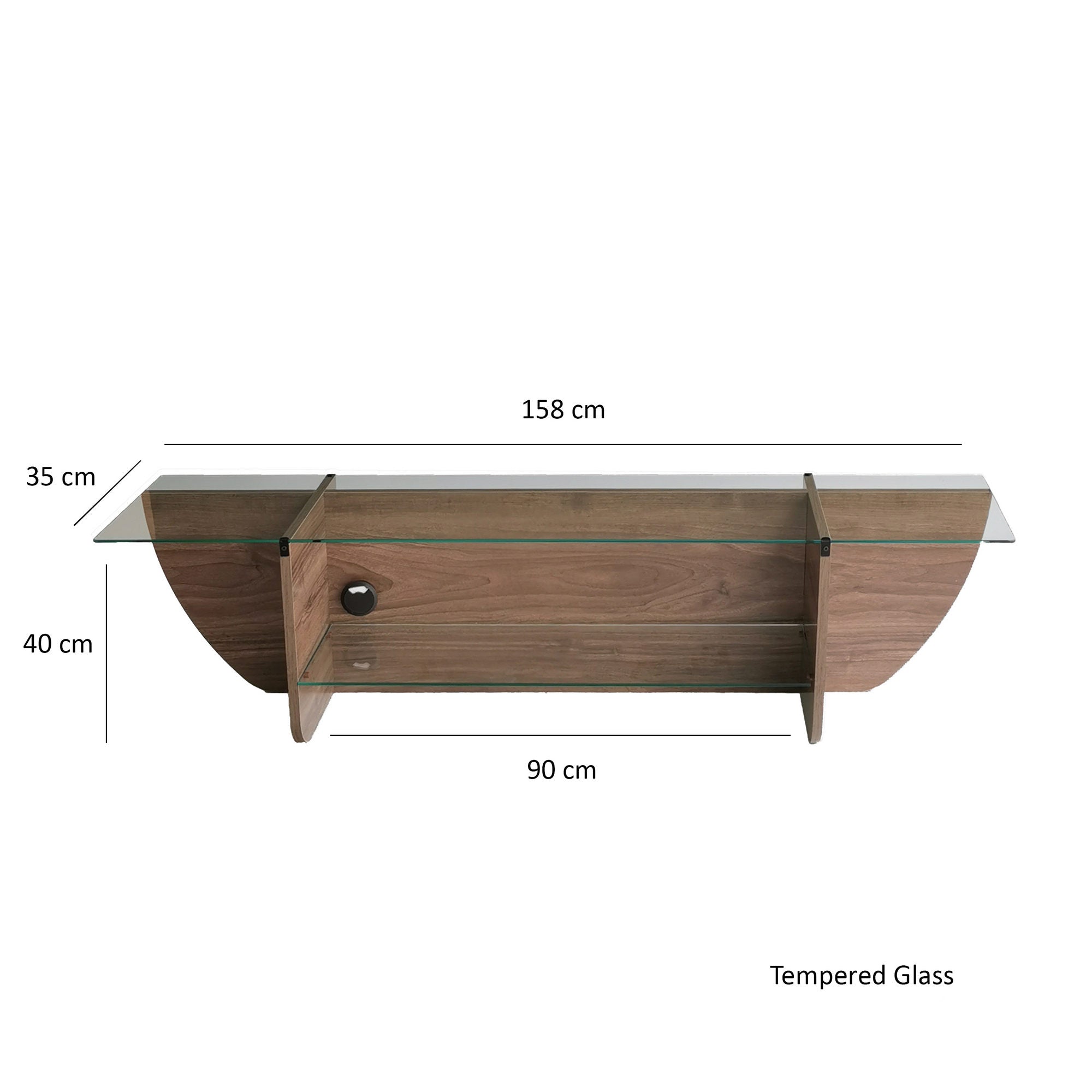 Lily TV - Walnut in Walnuss präsentiert im Onlineshop von KAQTU Design AG. Sideboard ist von Hanah Home