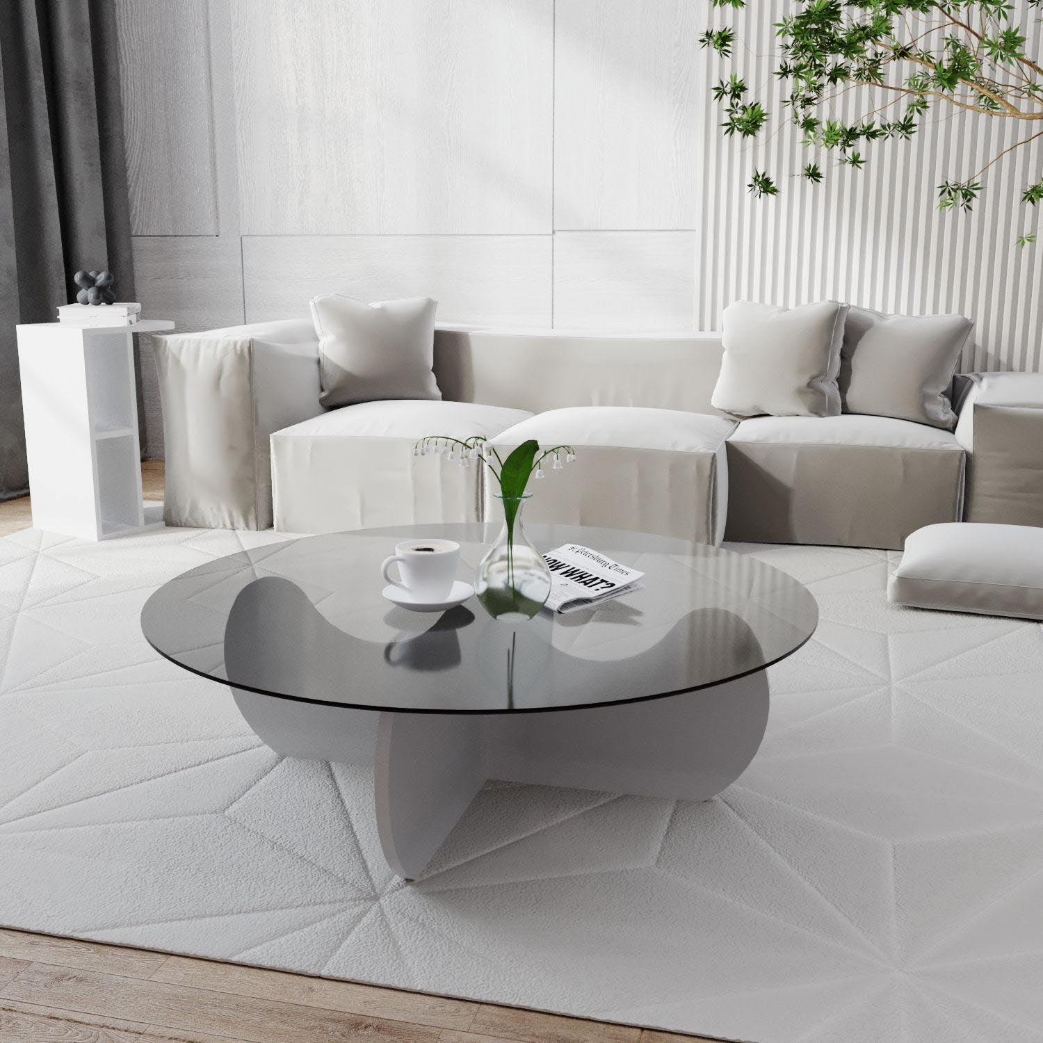 Himalayas in Weiss präsentiert im Onlineshop von KAQTU Design AG. Beistelltisch ist von Hanah Home