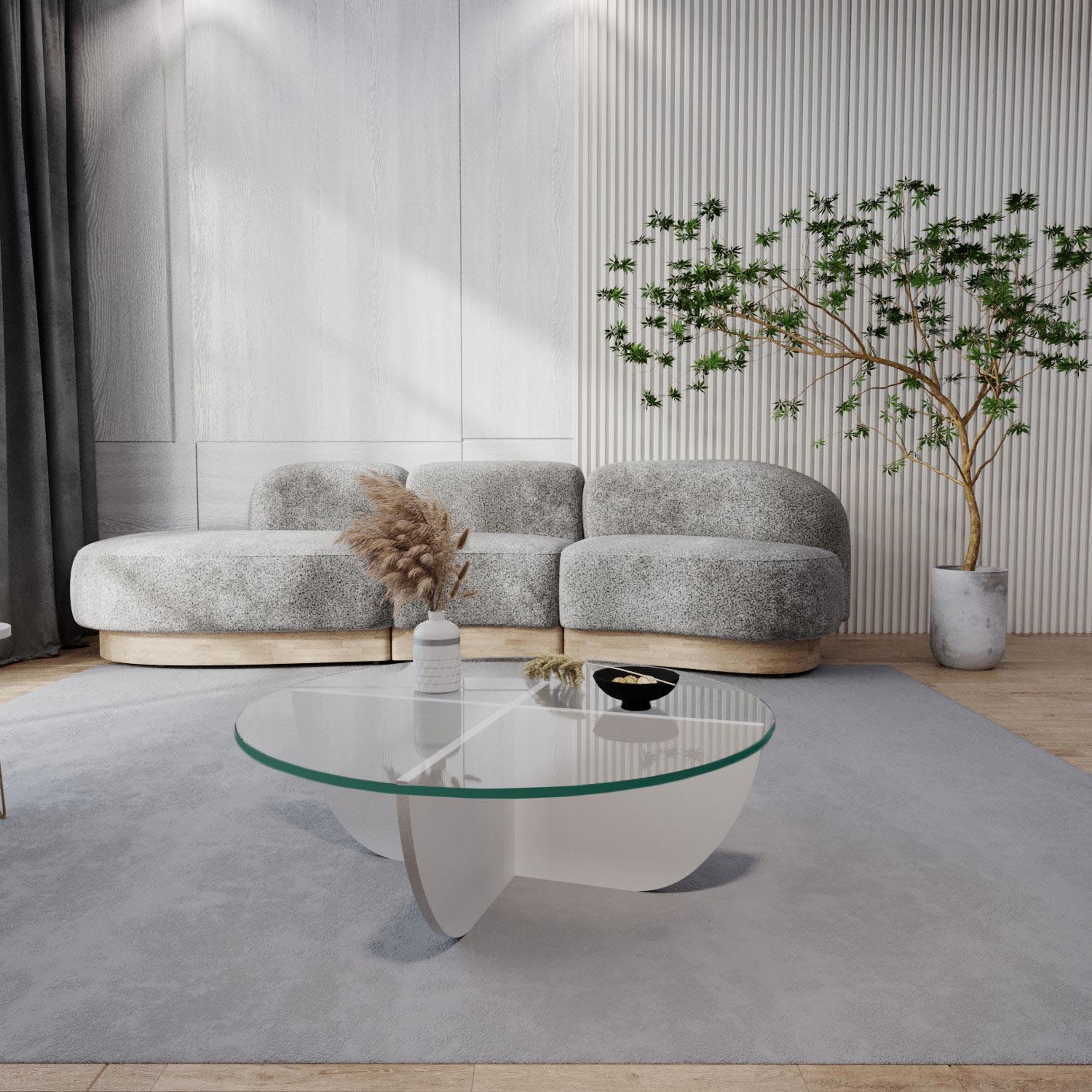Lily - White in Weiss präsentiert im Onlineshop von KAQTU Design AG. Beistelltisch ist von Hanah Home