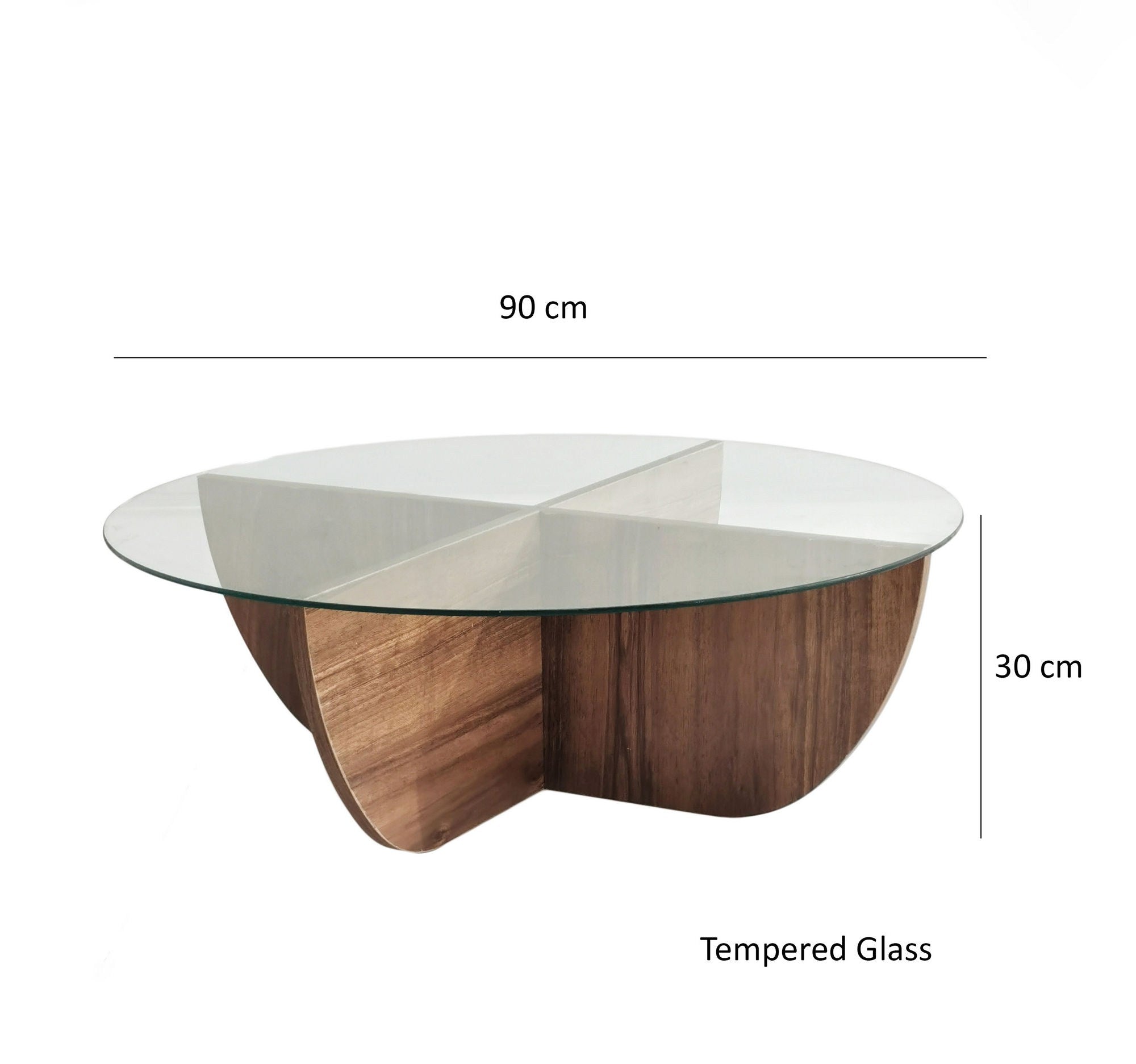 Lily - Walnut in Walnuss präsentiert im Onlineshop von KAQTU Design AG. Beistelltisch ist von Hanah Home