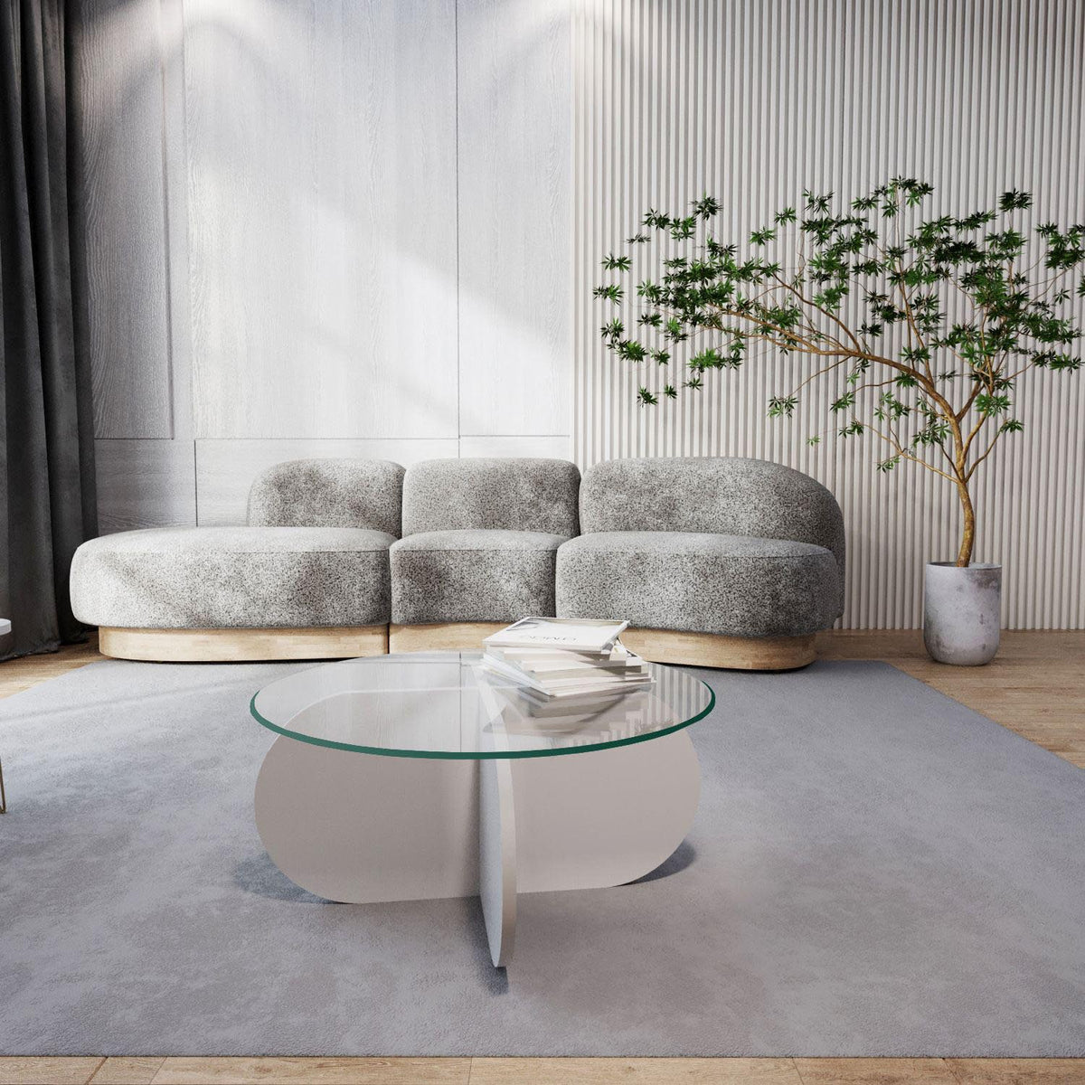 Bubble Sofatisch - Weiss in Weiss präsentiert im Onlineshop von KAQTU Design AG. Couchtisch ist von Hanah Home