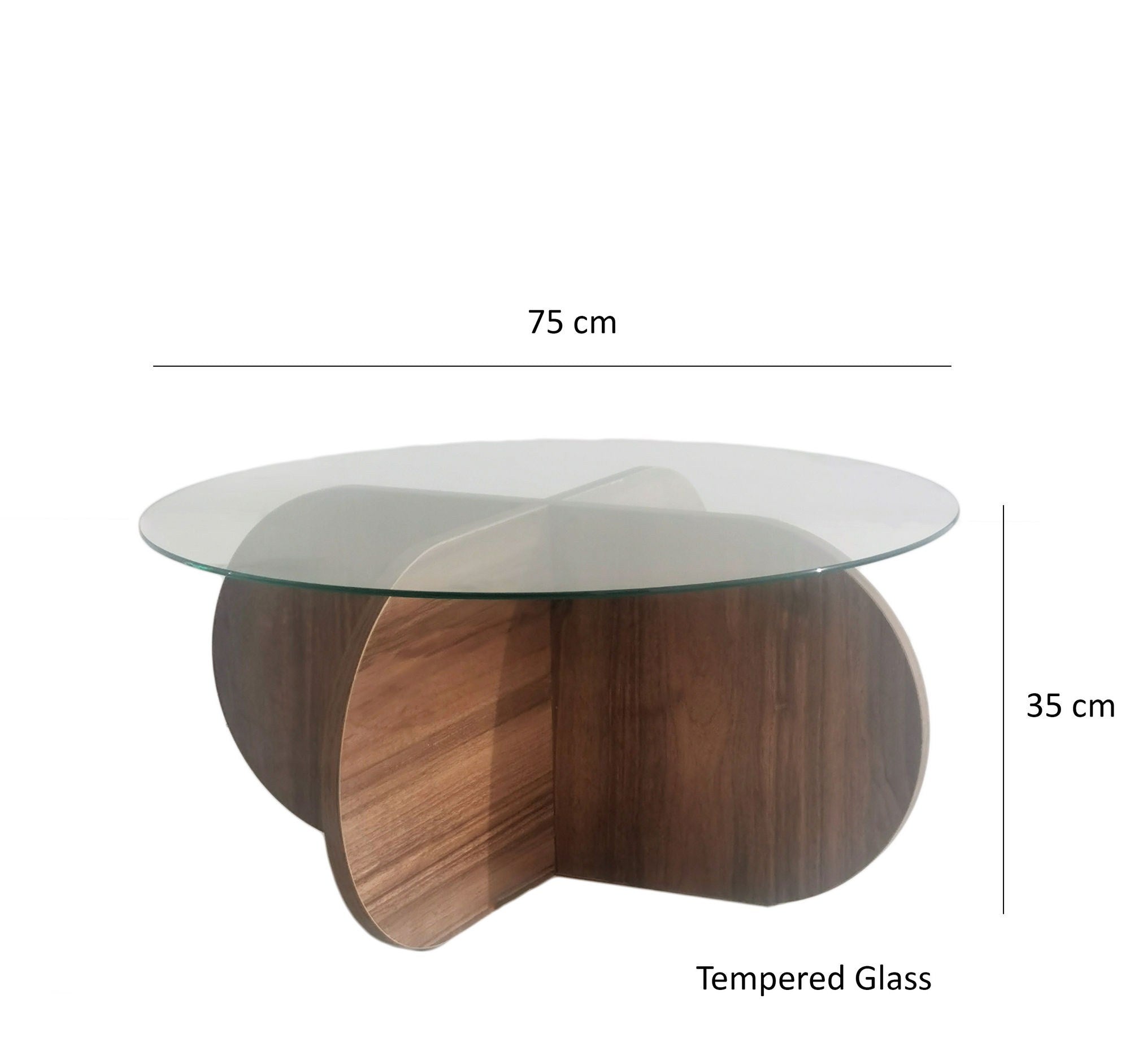 Bubble - Walnut in Walnuss präsentiert im Onlineshop von KAQTU Design AG. Beistelltisch ist von Hanah Home