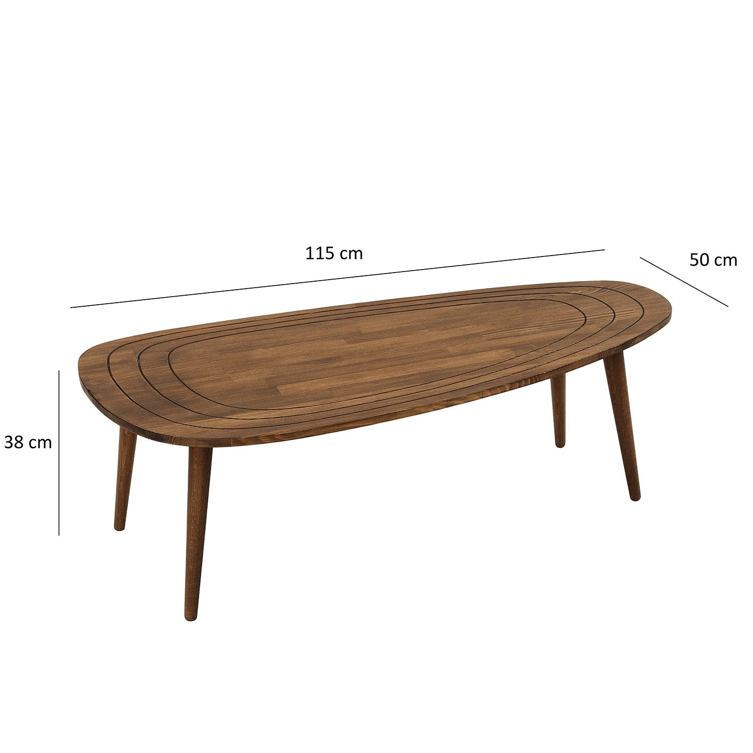 Sweet - Walnut in Walnuss präsentiert im Onlineshop von KAQTU Design AG. Beistelltisch ist von Hanah Home