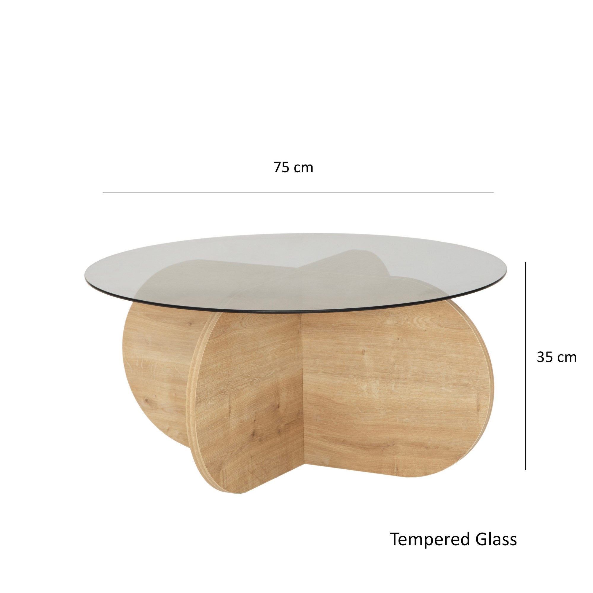 Bubble - Sapphire Oak, Fume in Eiche
 Rauch präsentiert im Onlineshop von KAQTU Design AG. Beistelltisch ist von Hanah Home