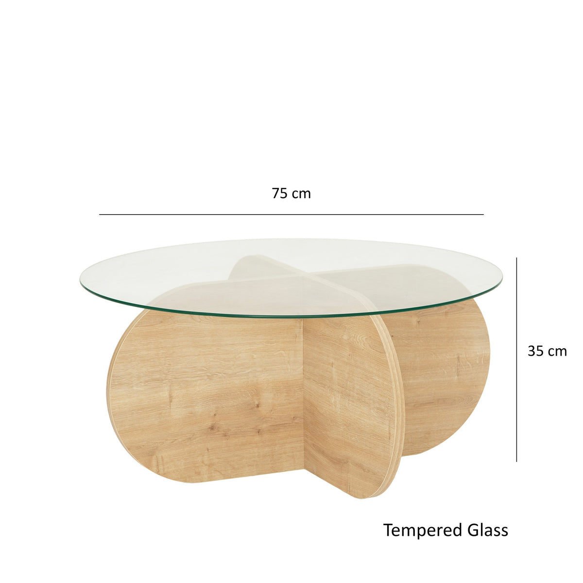 Bubble Sofatisch - Saphir- Eiche in Saphir- Eiche präsentiert im Onlineshop von KAQTU Design AG. Couchtisch ist von Hanah Home