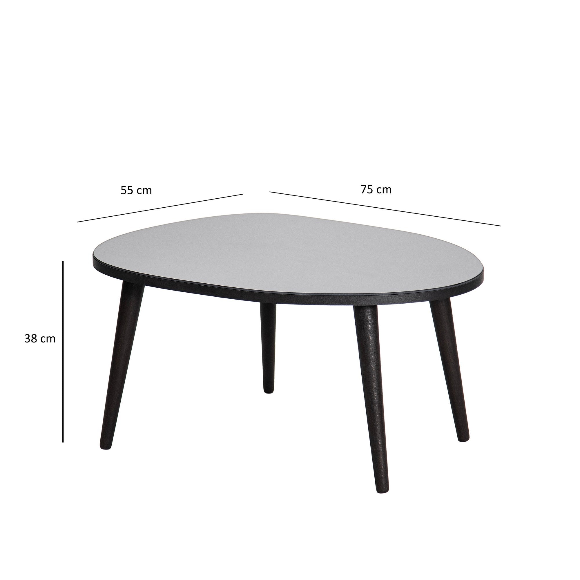 Gusto - Black, Fume in Schwarz
 Rauch präsentiert im Onlineshop von KAQTU Design AG. Beistelltisch ist von Hanah Home
