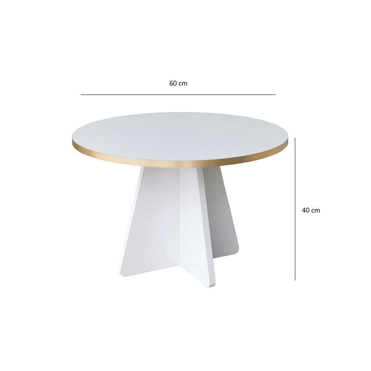 Mushroom - Gold, White v2 in Gold
 Weiss präsentiert im Onlineshop von KAQTU Design AG. Beistelltisch ist von Hanah Home