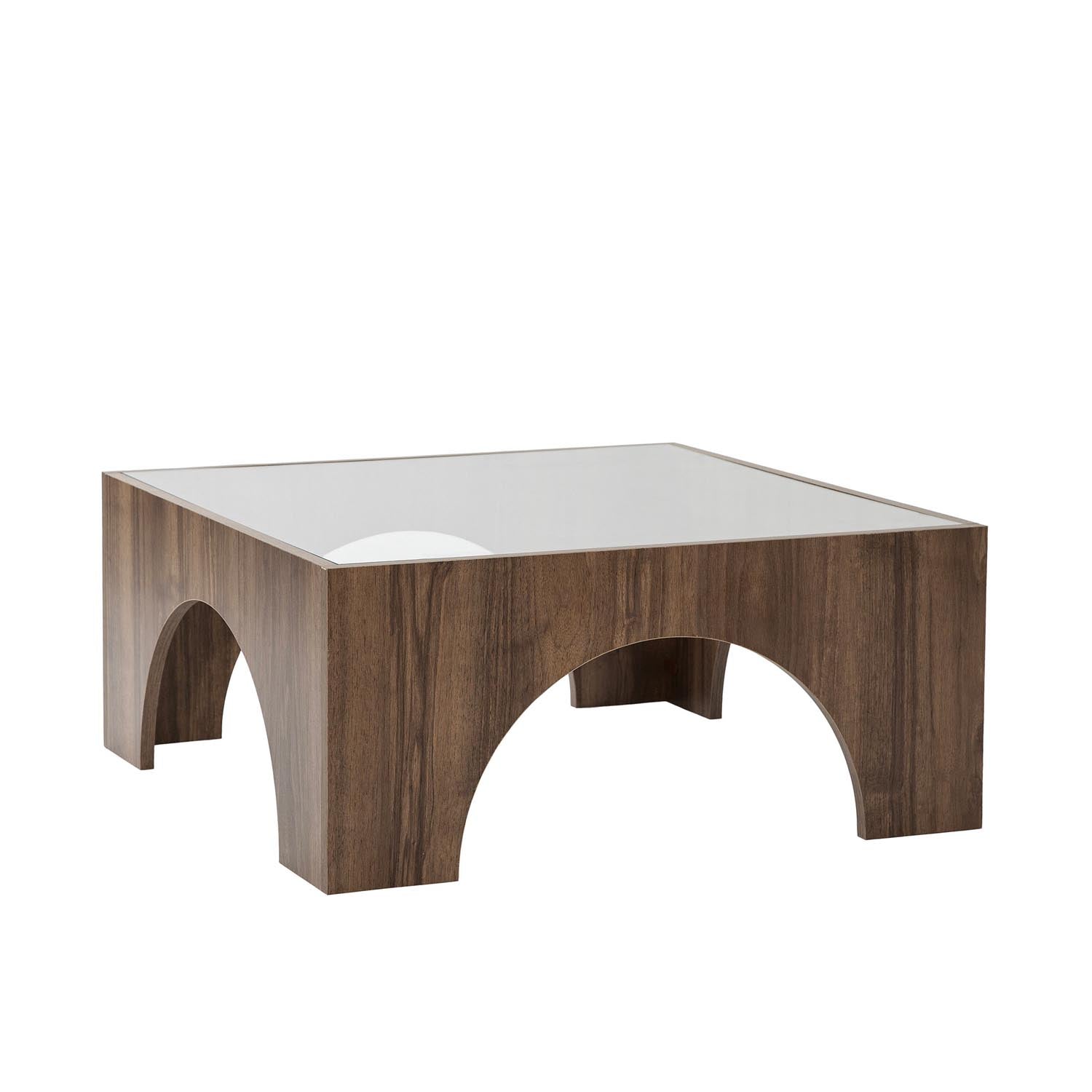 Seine - Transparent, Walnut in Transparent Walnuss präsentiert im Onlineshop von KAQTU Design AG. Beistelltisch ist von Hanah Home