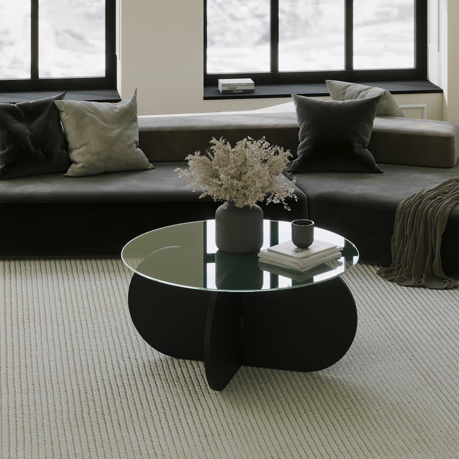 Bubble - Black in Schwarz präsentiert im Onlineshop von KAQTU Design AG. Beistelltisch ist von Hanah Home