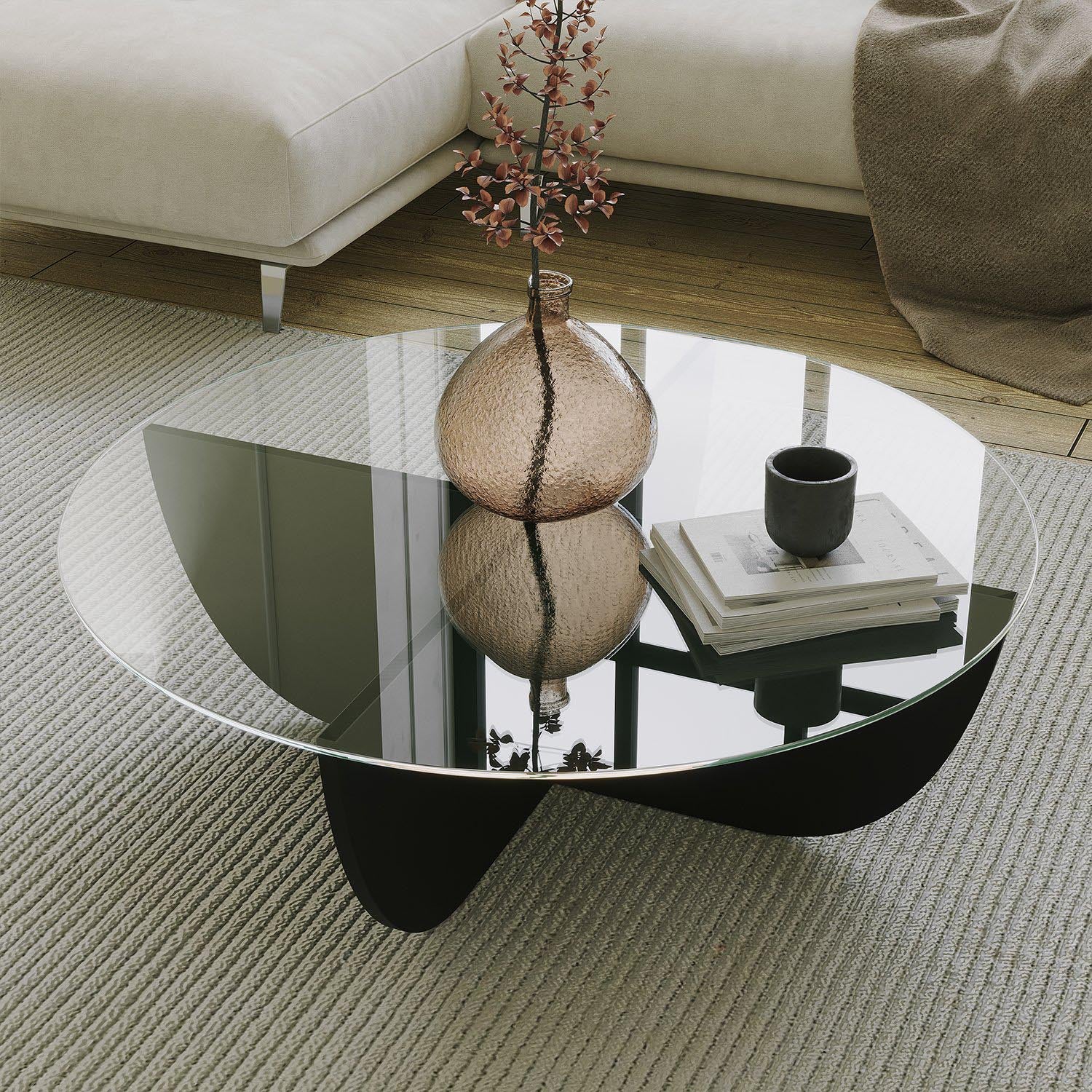 Lily - Black in Schwarz präsentiert im Onlineshop von KAQTU Design AG. Beistelltisch ist von Hanah Home