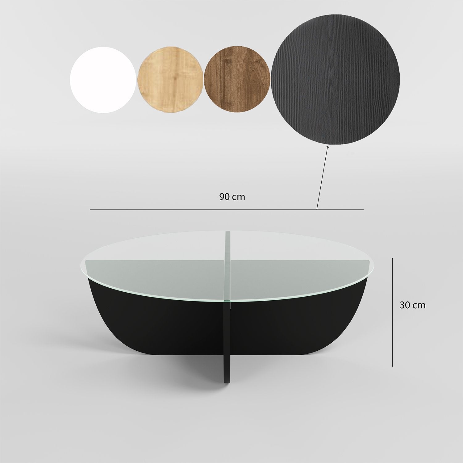 Lily - Black in Schwarz präsentiert im Onlineshop von KAQTU Design AG. Beistelltisch ist von Hanah Home