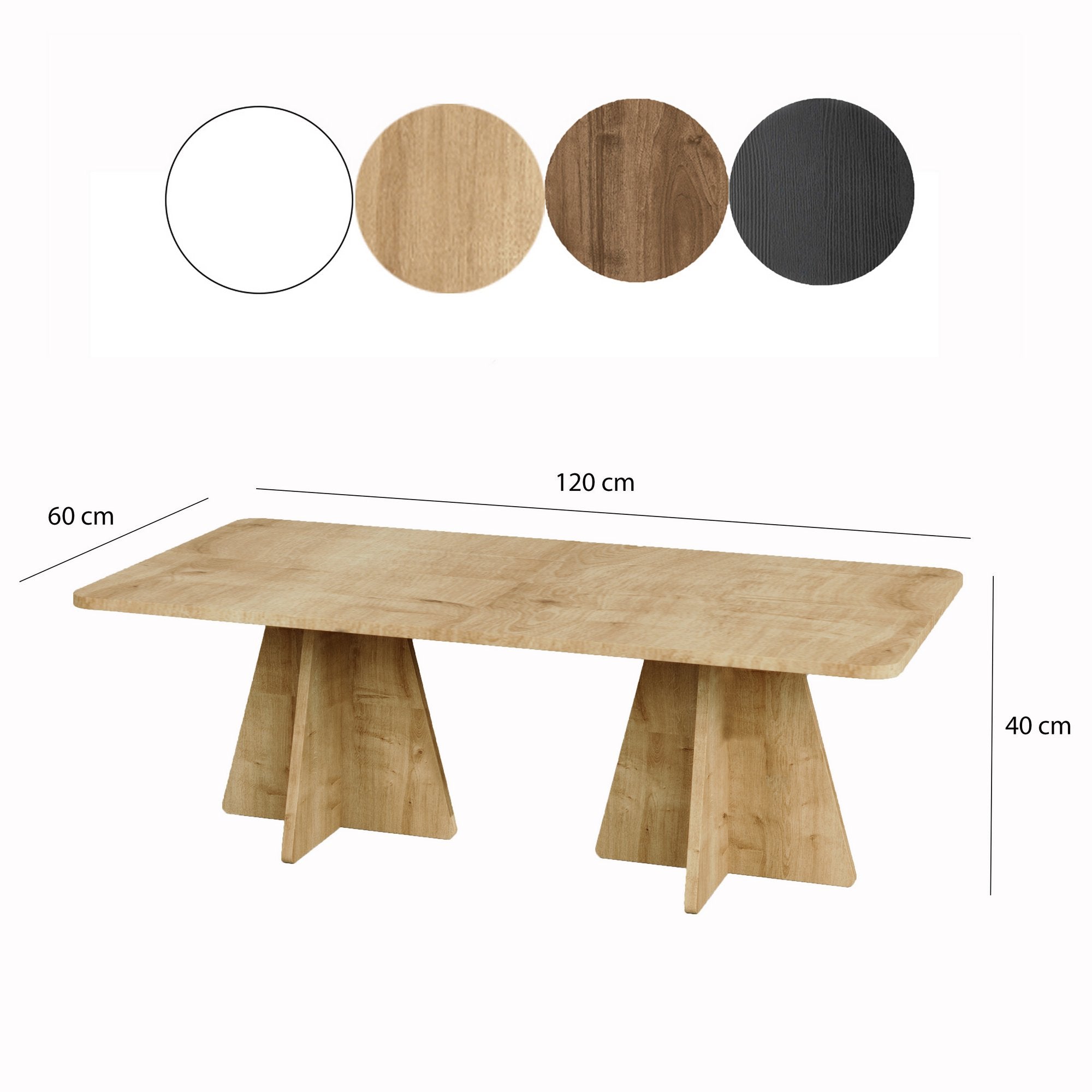 Mushroom 2 - Sapphire Oak in Saphir- Eiche präsentiert im Onlineshop von KAQTU Design AG. Beistelltisch ist von Hanah Home