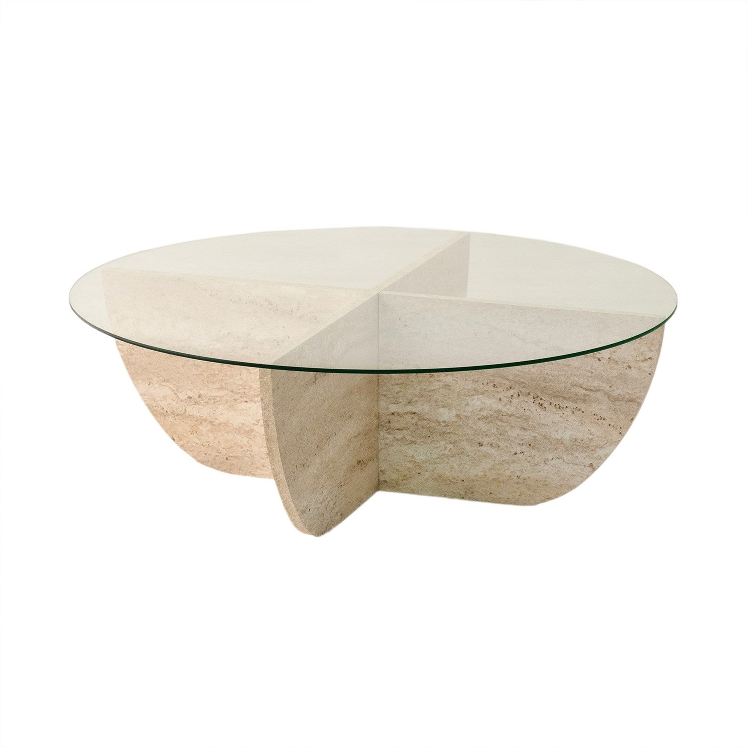 Lily in Travertin präsentiert im Onlineshop von KAQTU Design AG. Beistelltisch ist von Hanah Home