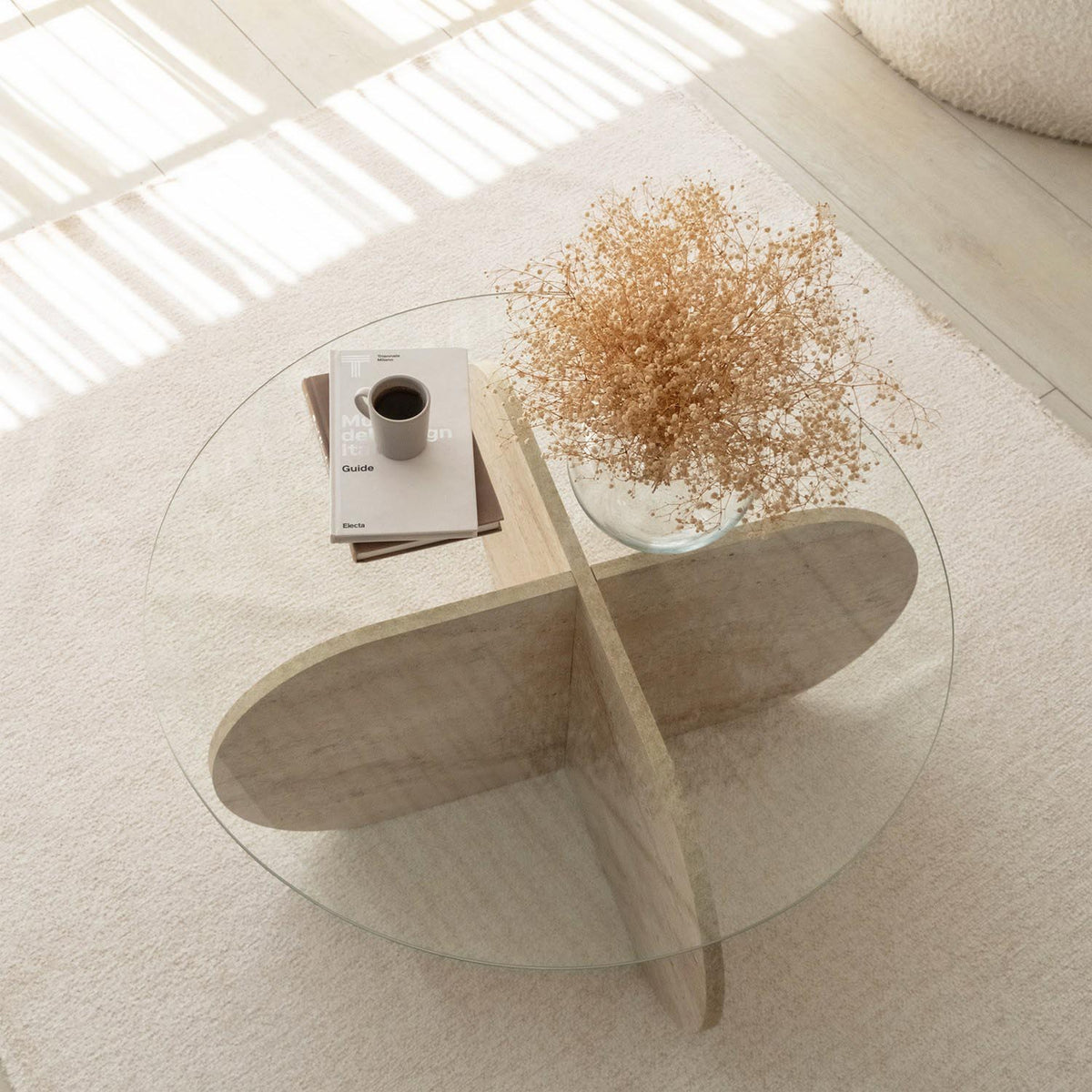 Bubble Sofatisch - Travertin in Travertin präsentiert im Onlineshop von KAQTU Design AG. Couchtisch ist von Hanah Home