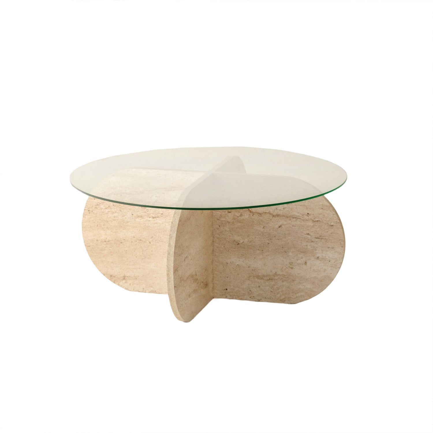 Bubble - Transparent in Travertin präsentiert im Onlineshop von KAQTU Design AG. Beistelltisch ist von Hanah Home